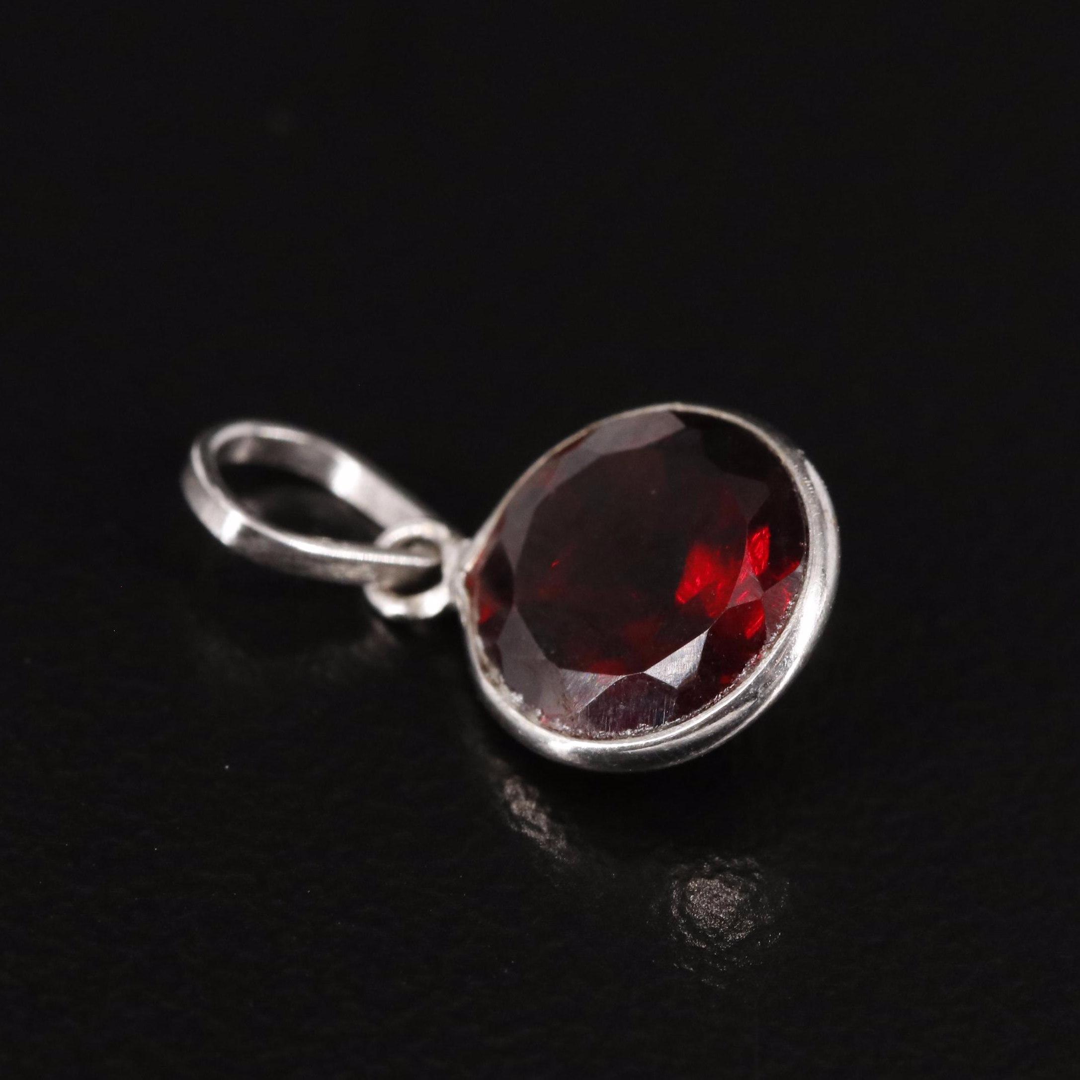 14K Garnet Pendant
