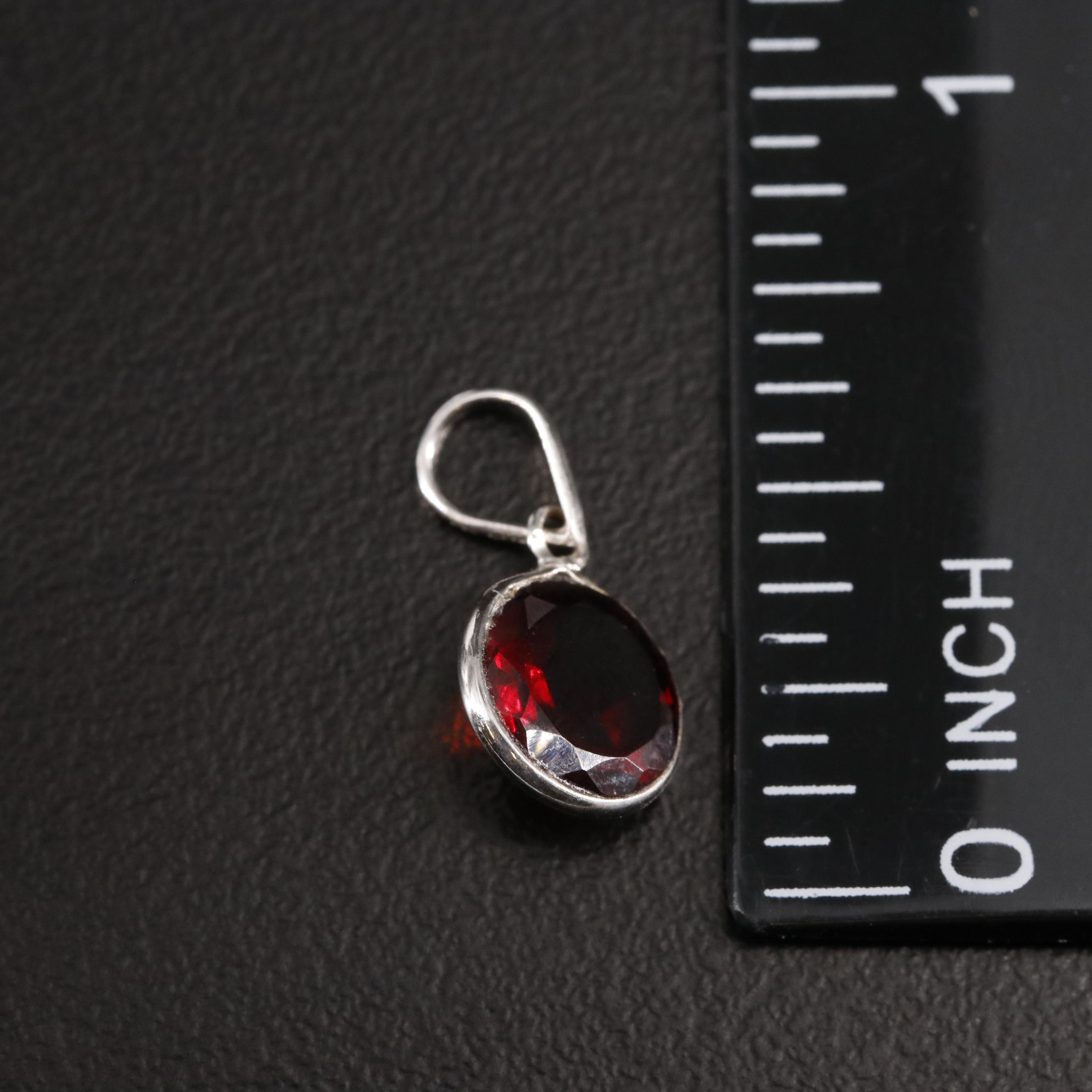 14K Garnet Pendant