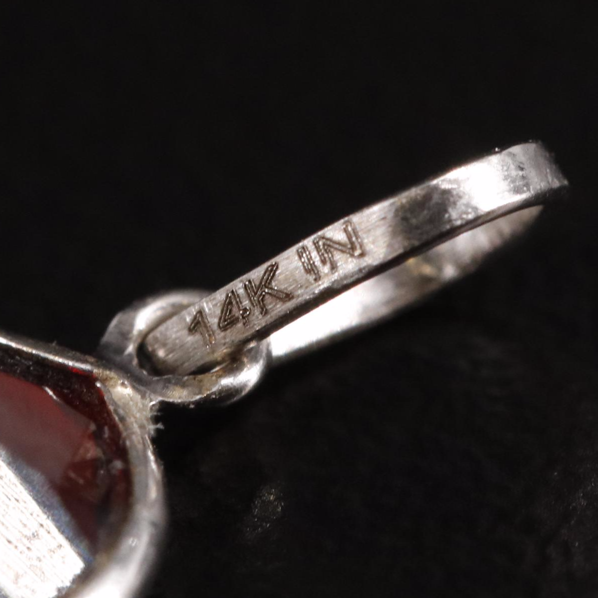 14K Garnet Pendant
