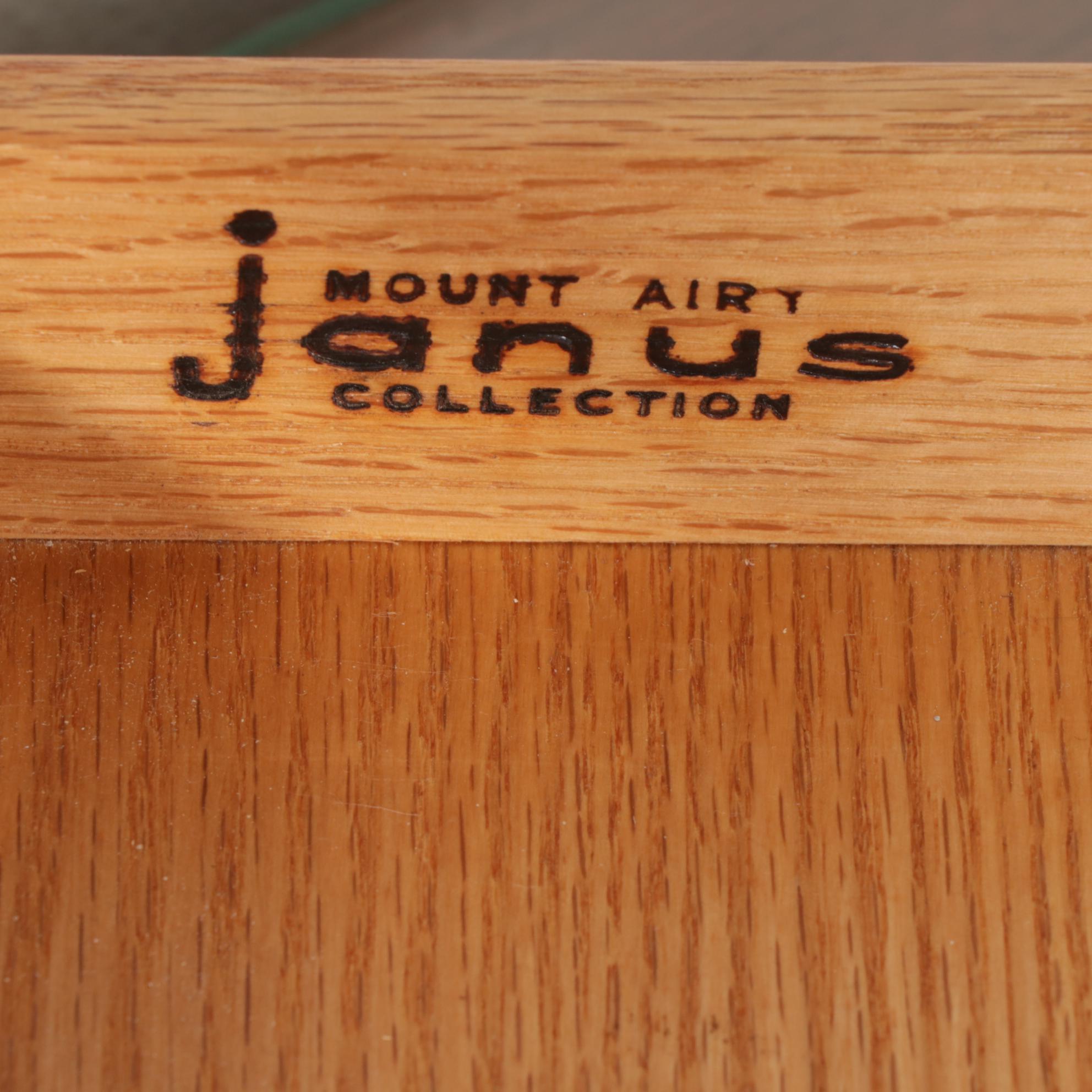 Mid Century Modern Mount Airy Janus Collection Walnut Dresser and Mirror