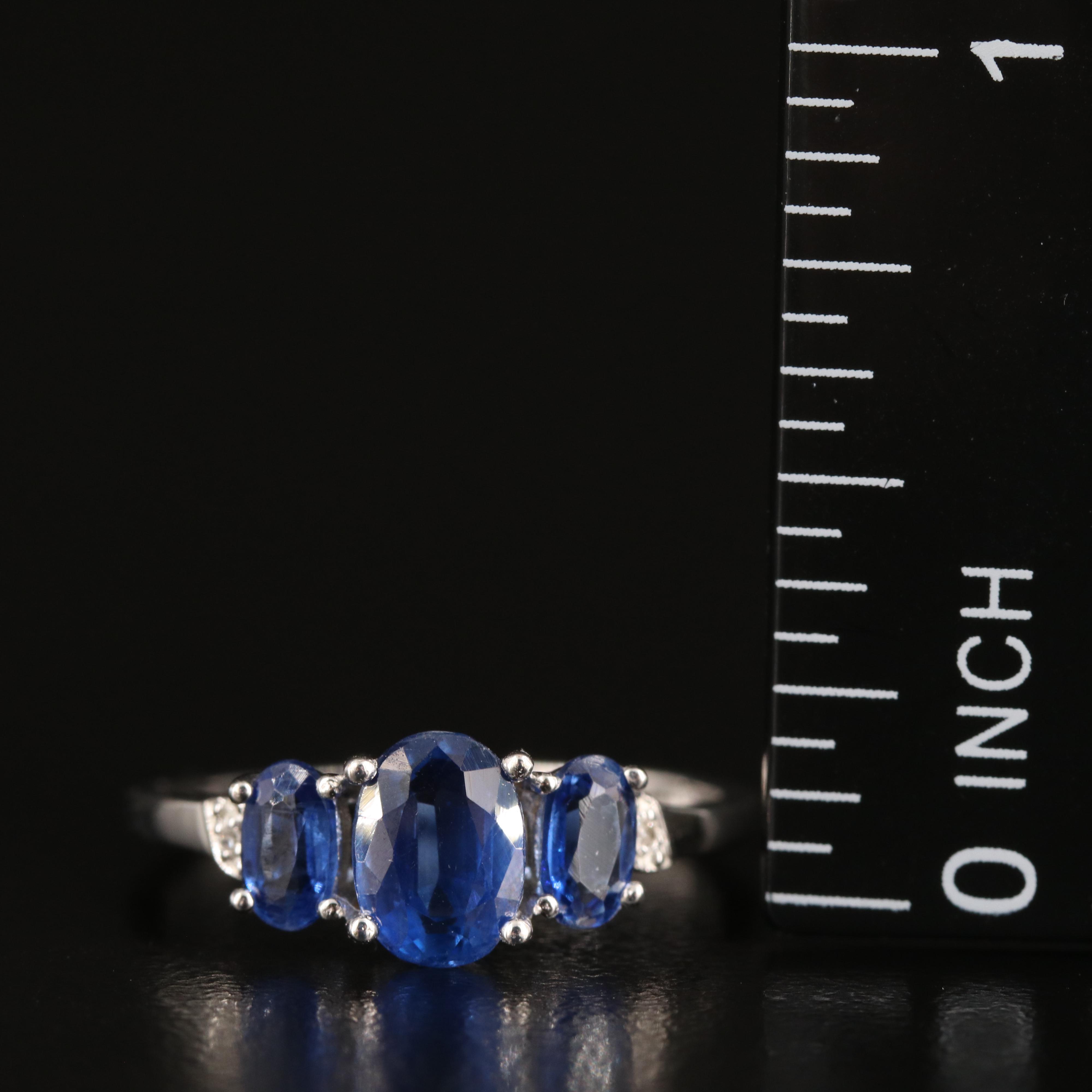 10K Sapphire and Diamond Ring