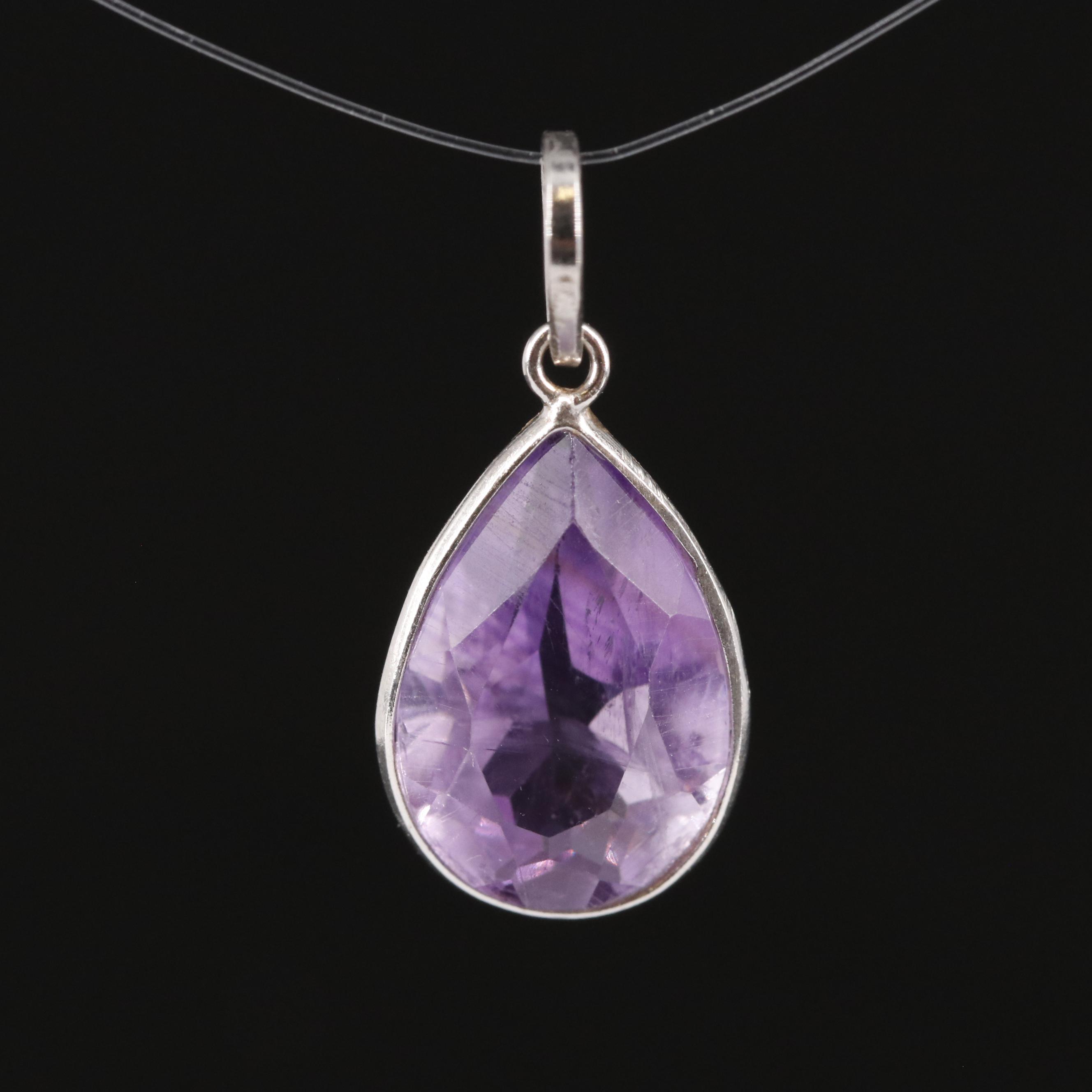 14K Amethyst Pendant