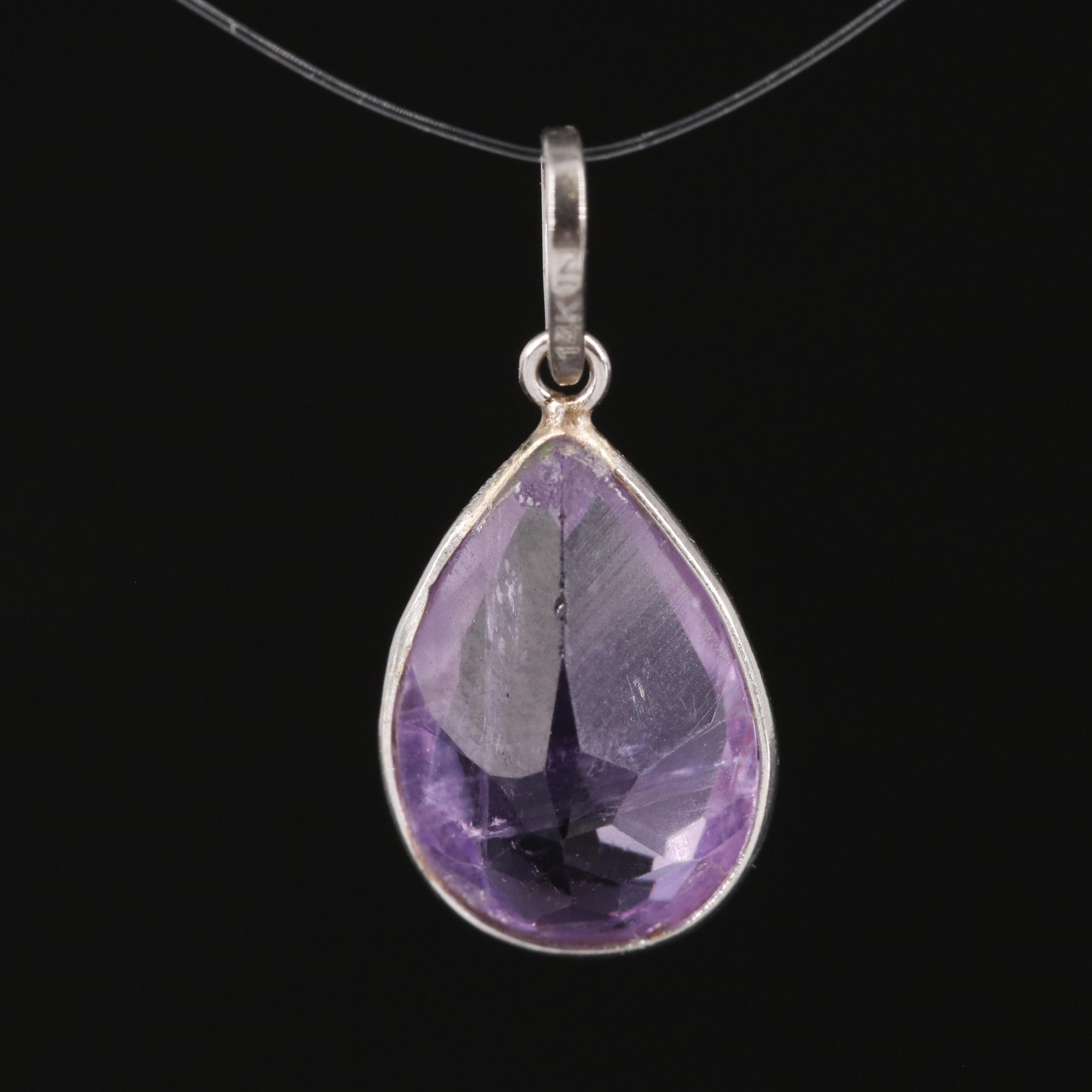 14K Amethyst Pendant