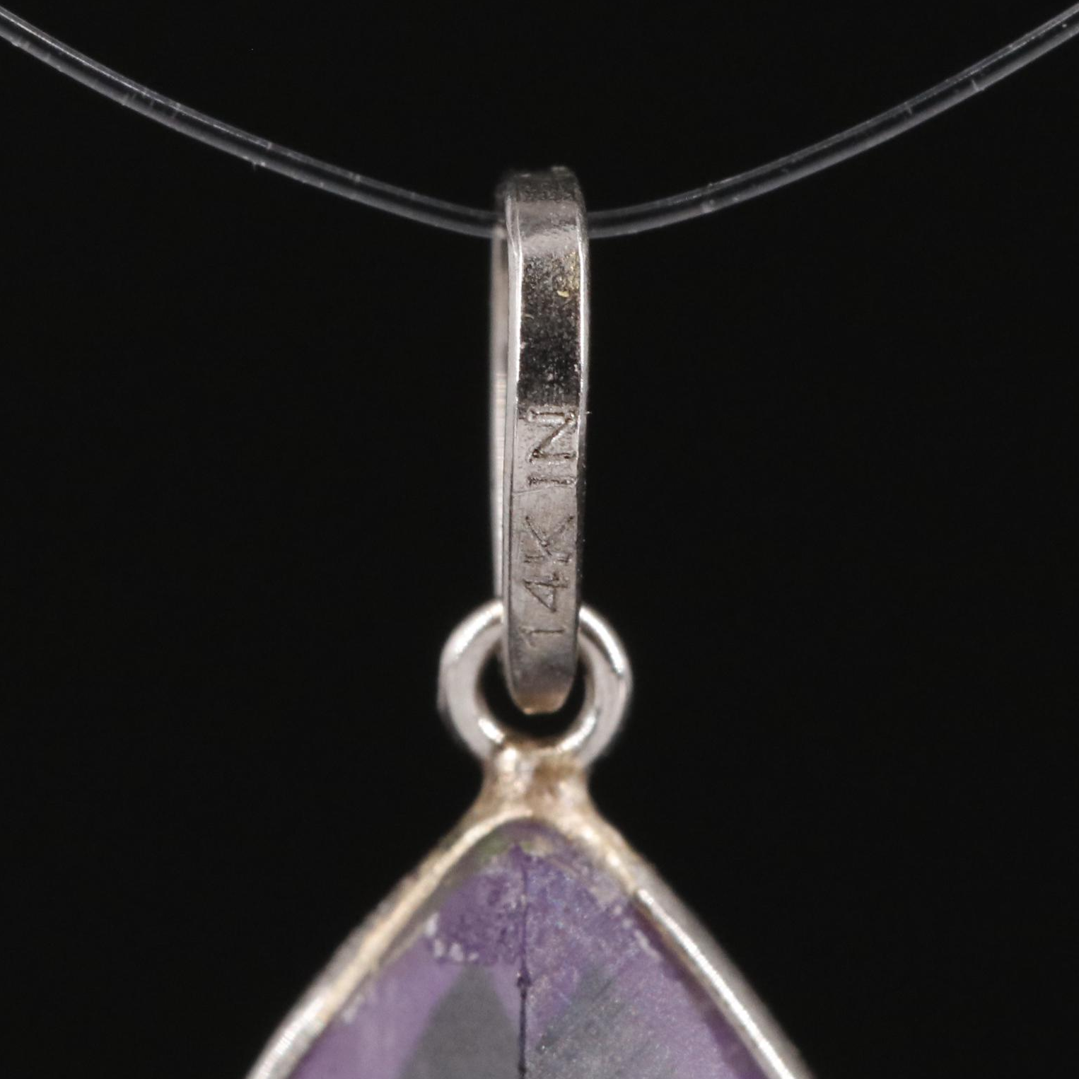 14K Amethyst Pendant