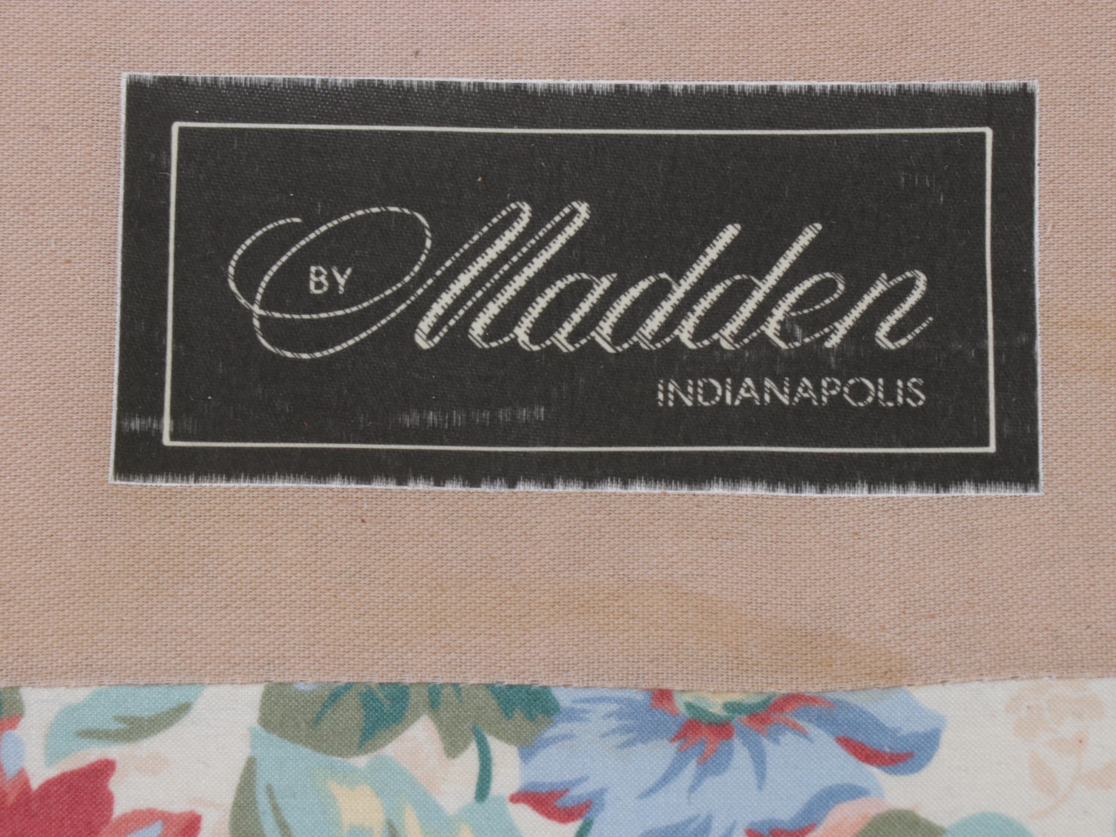 Madden Floral-Upholstered and Buttoned-Down Sofa, Late 20th Century