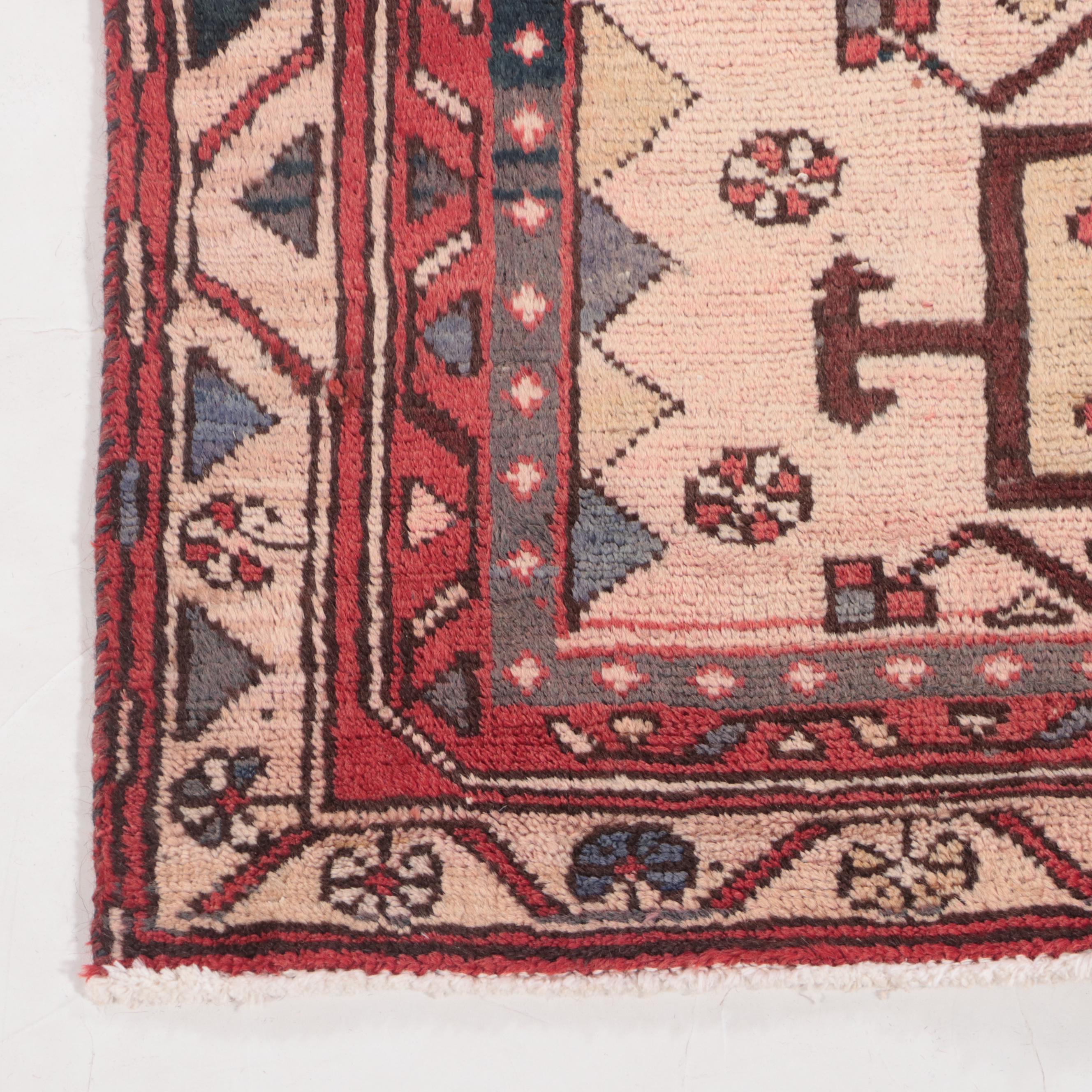 2'10 x 9'9 Hand-Knotted Persian Qashqai Carpet Runner