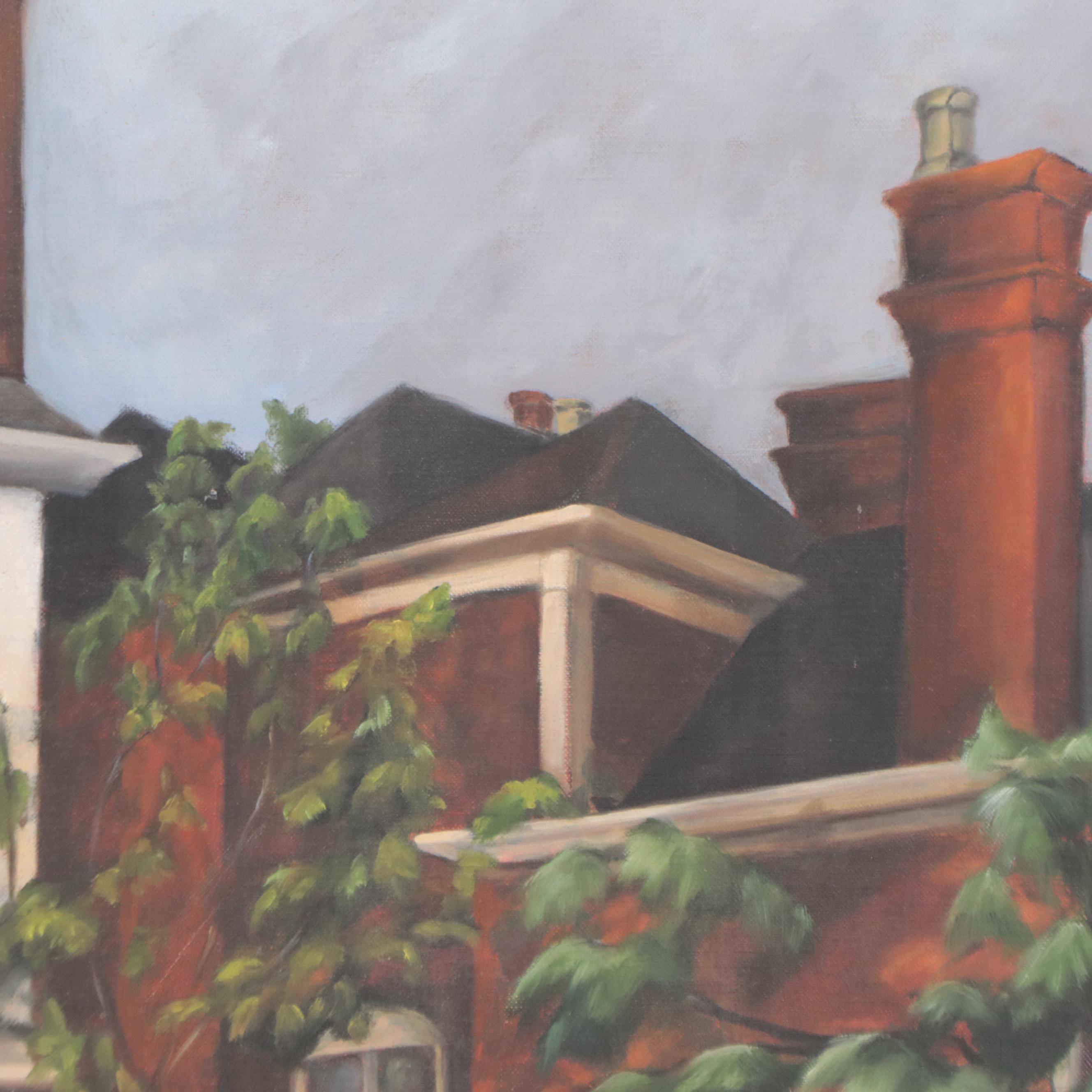Marcia Cone Oil Painting of Rooftops