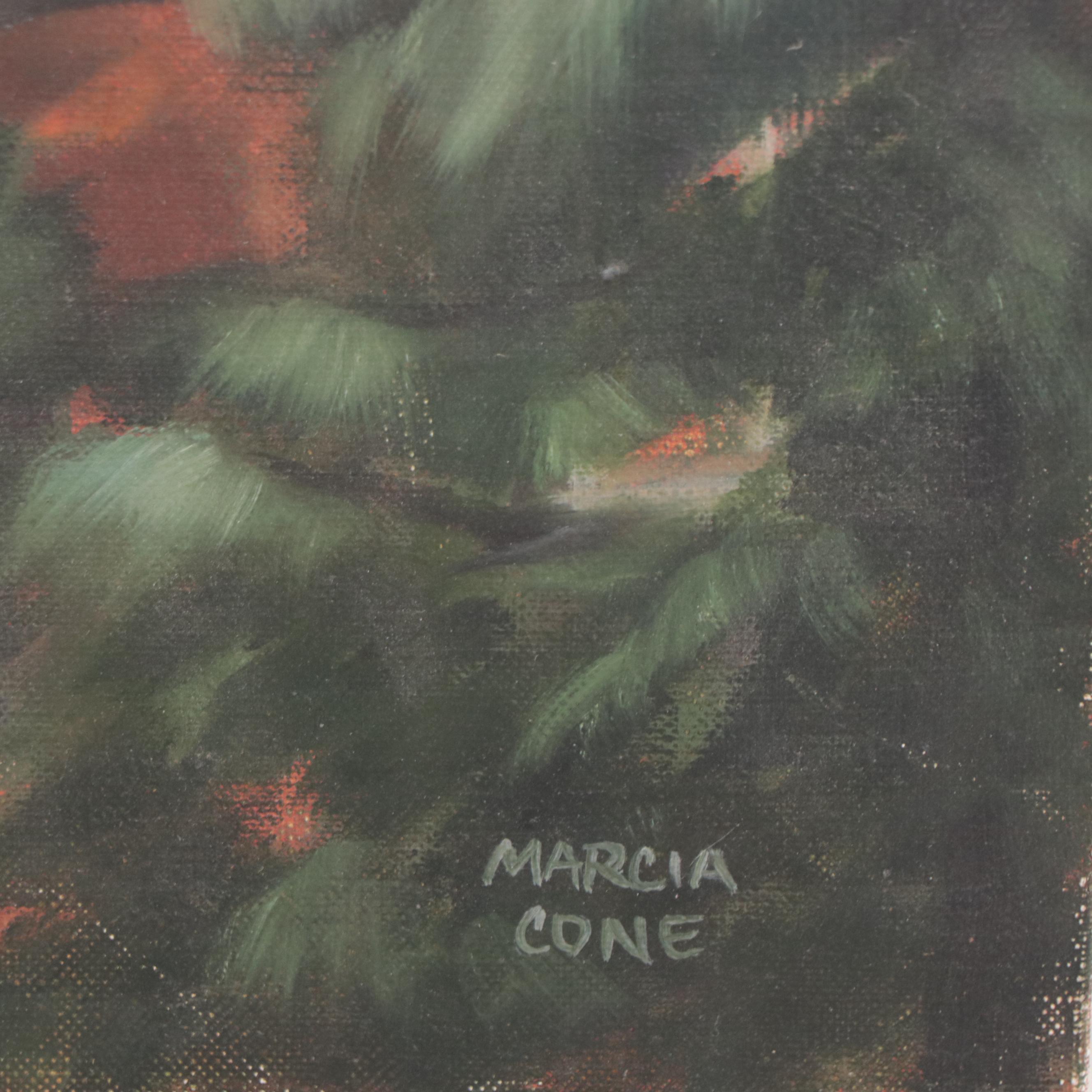 Marcia Cone Oil Painting of Rooftops