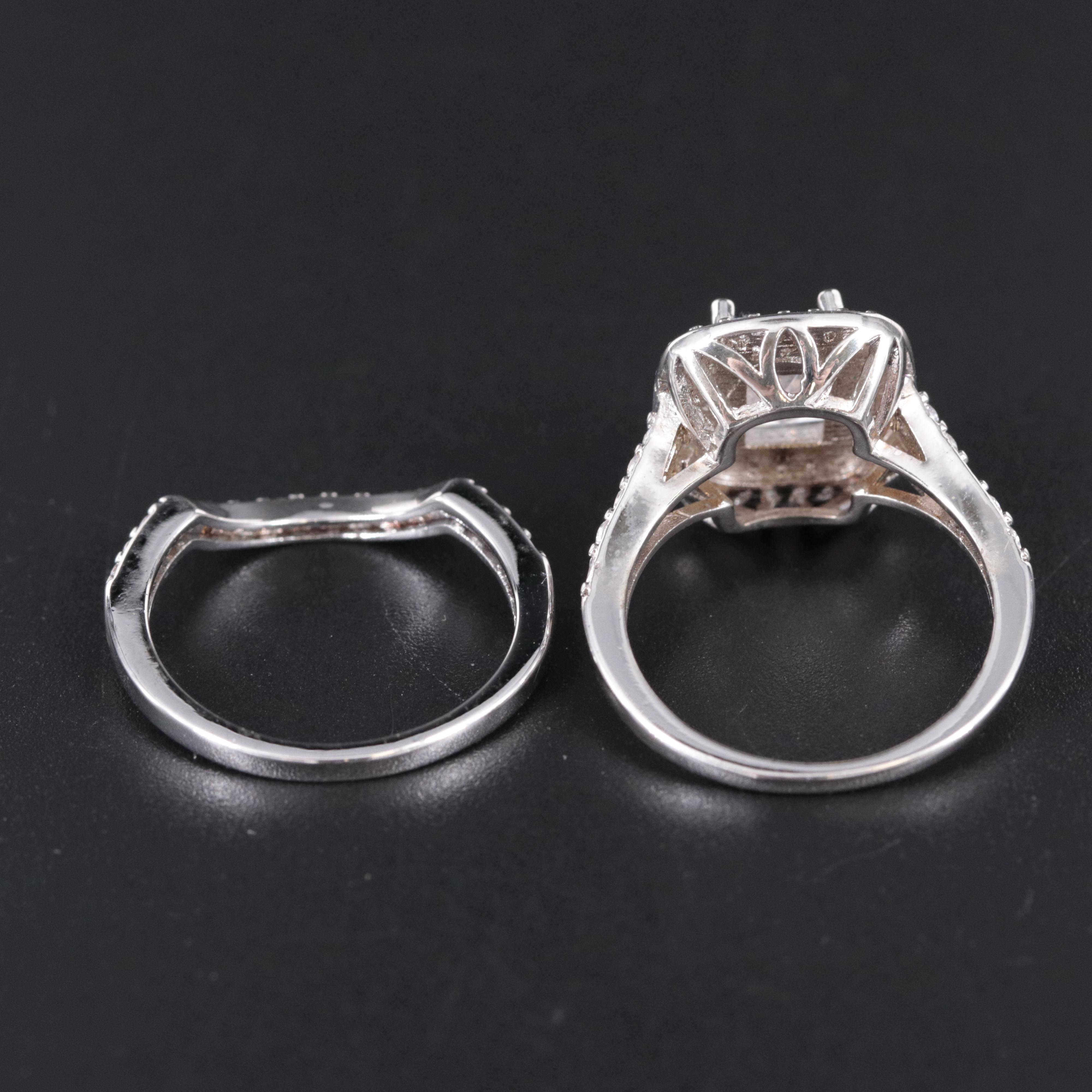 Cubic Zirconia Ring and Enhancer Band