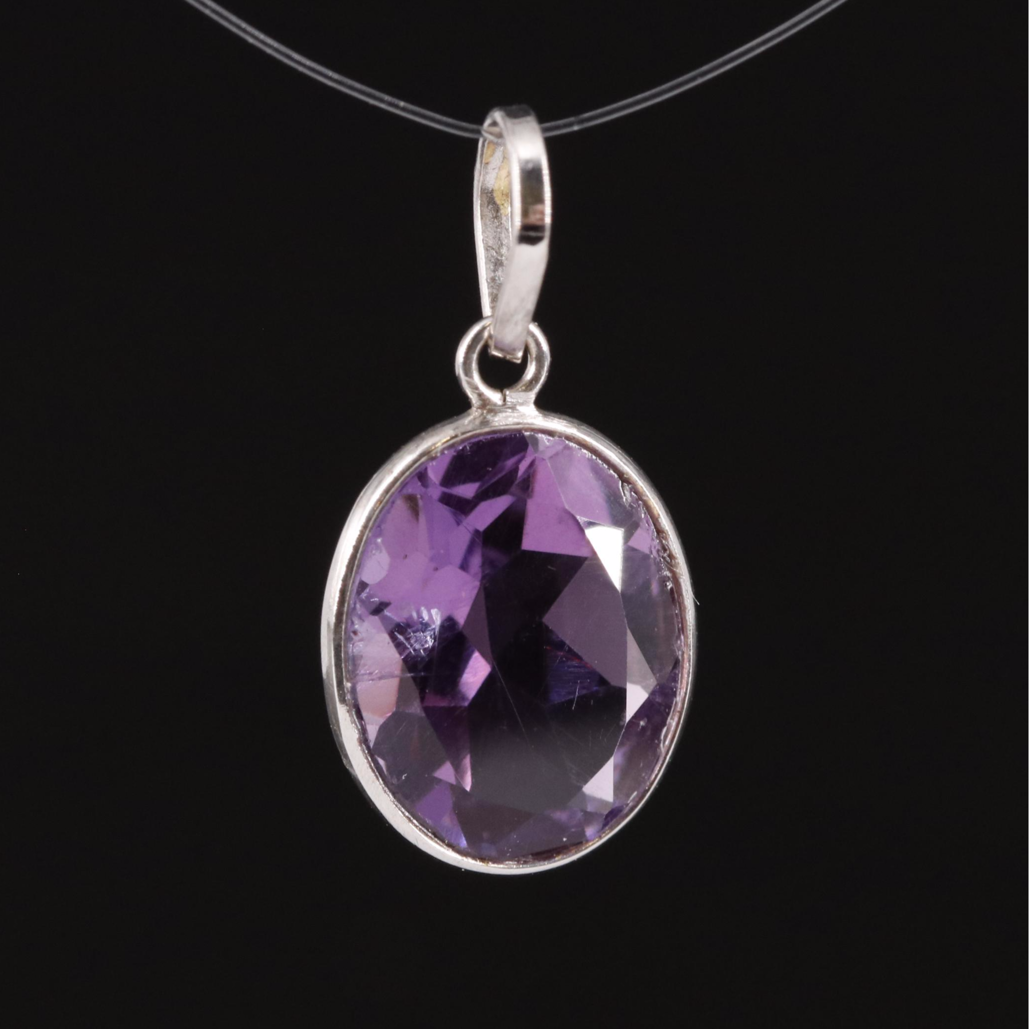14K Amethyst Pendant