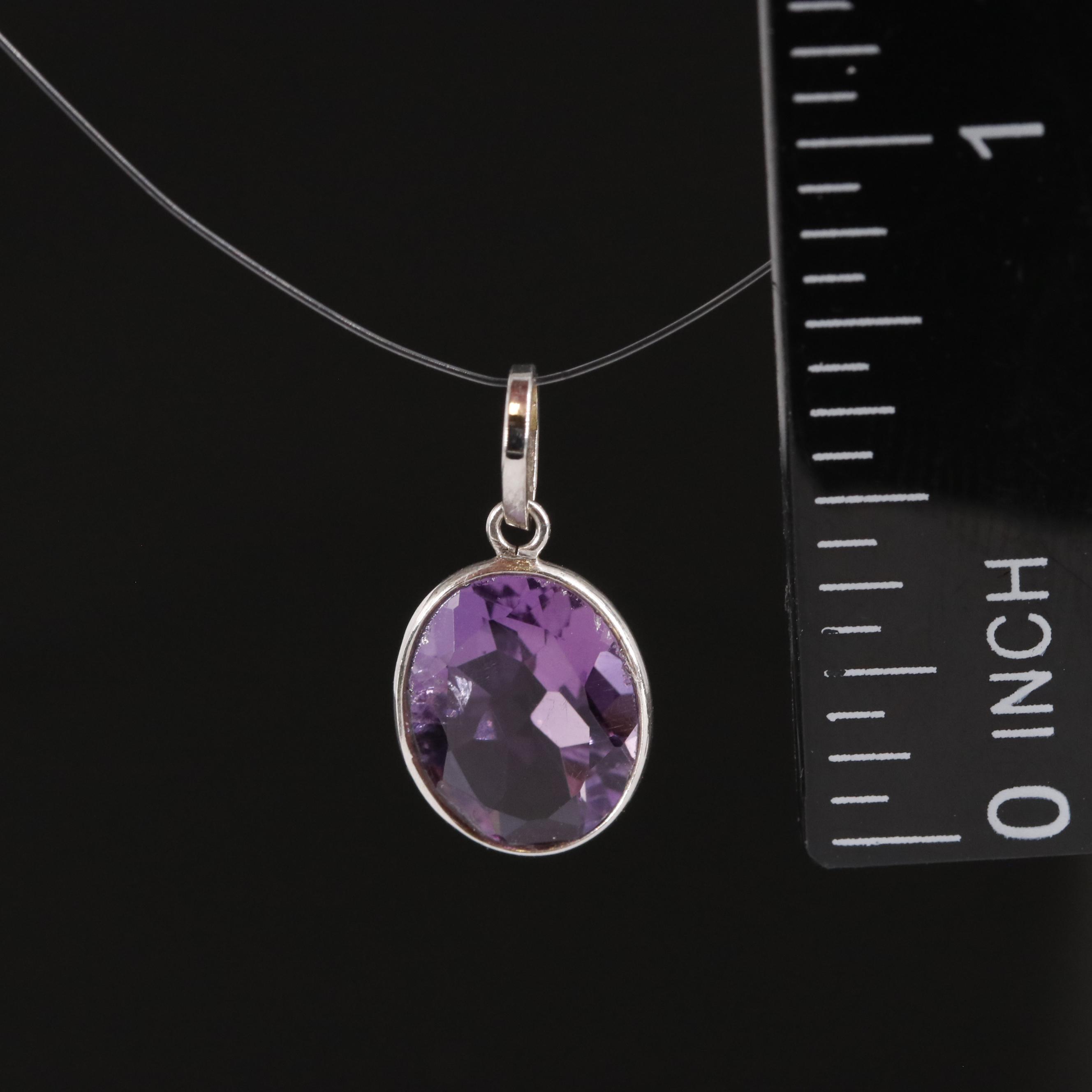 14K Amethyst Pendant