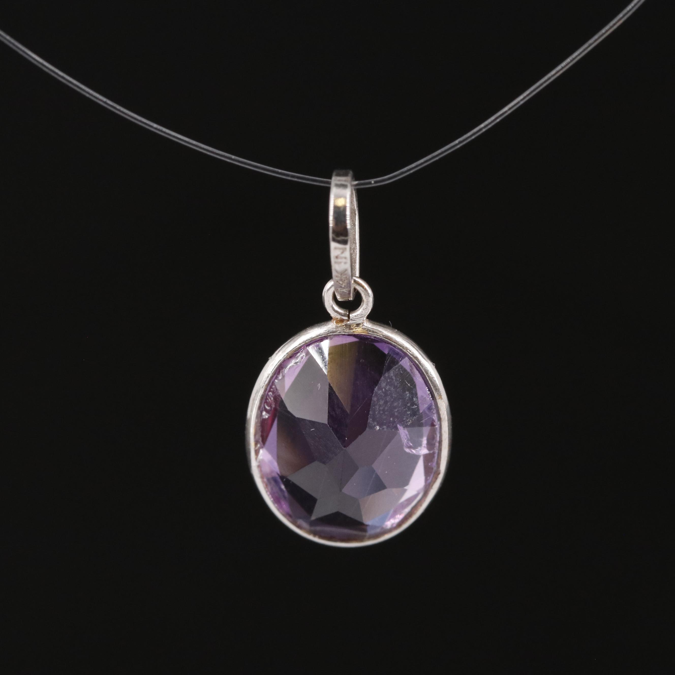 14K Amethyst Pendant