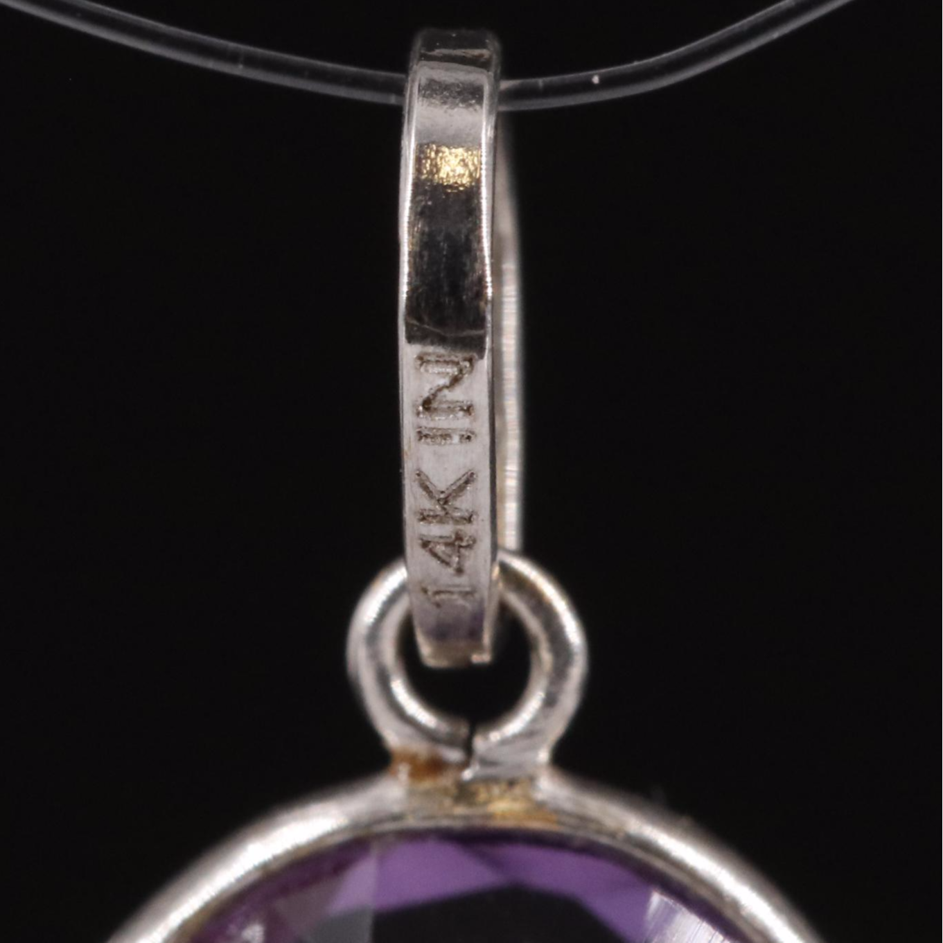 14K Amethyst Pendant