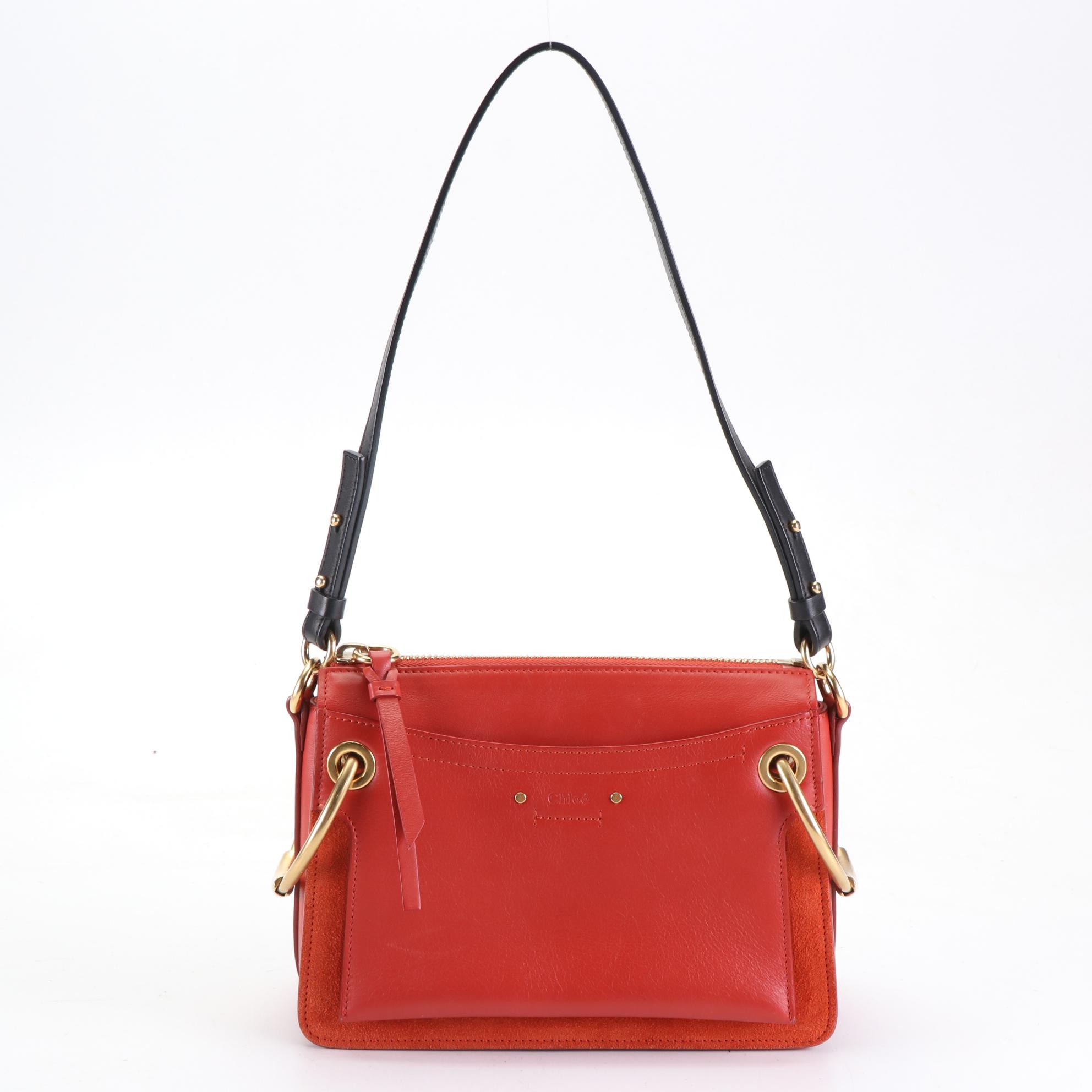 Chloe Roy Leather and Suede Shoulder Bag
