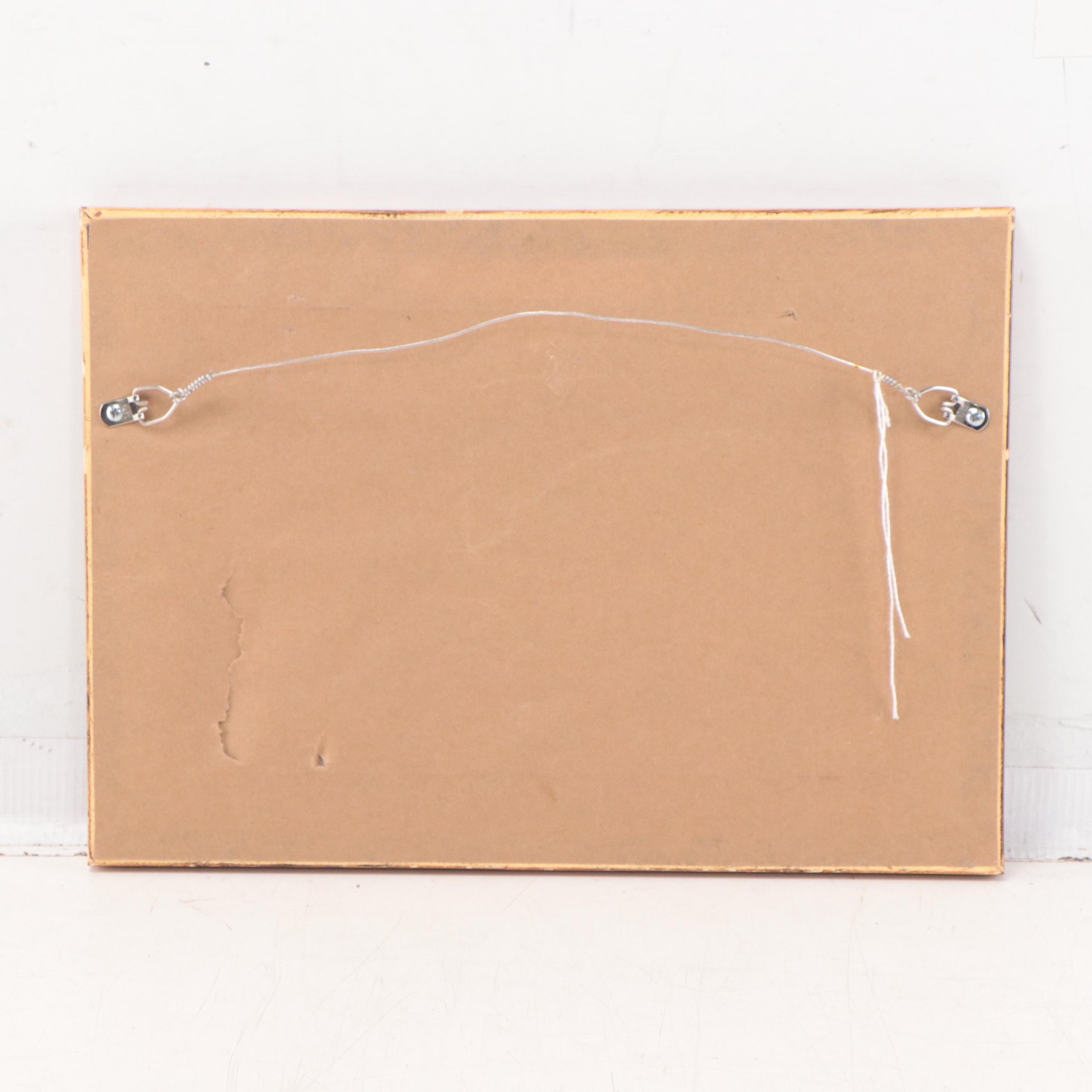 C. Wolf Western Mountain Landscape Oil Painting