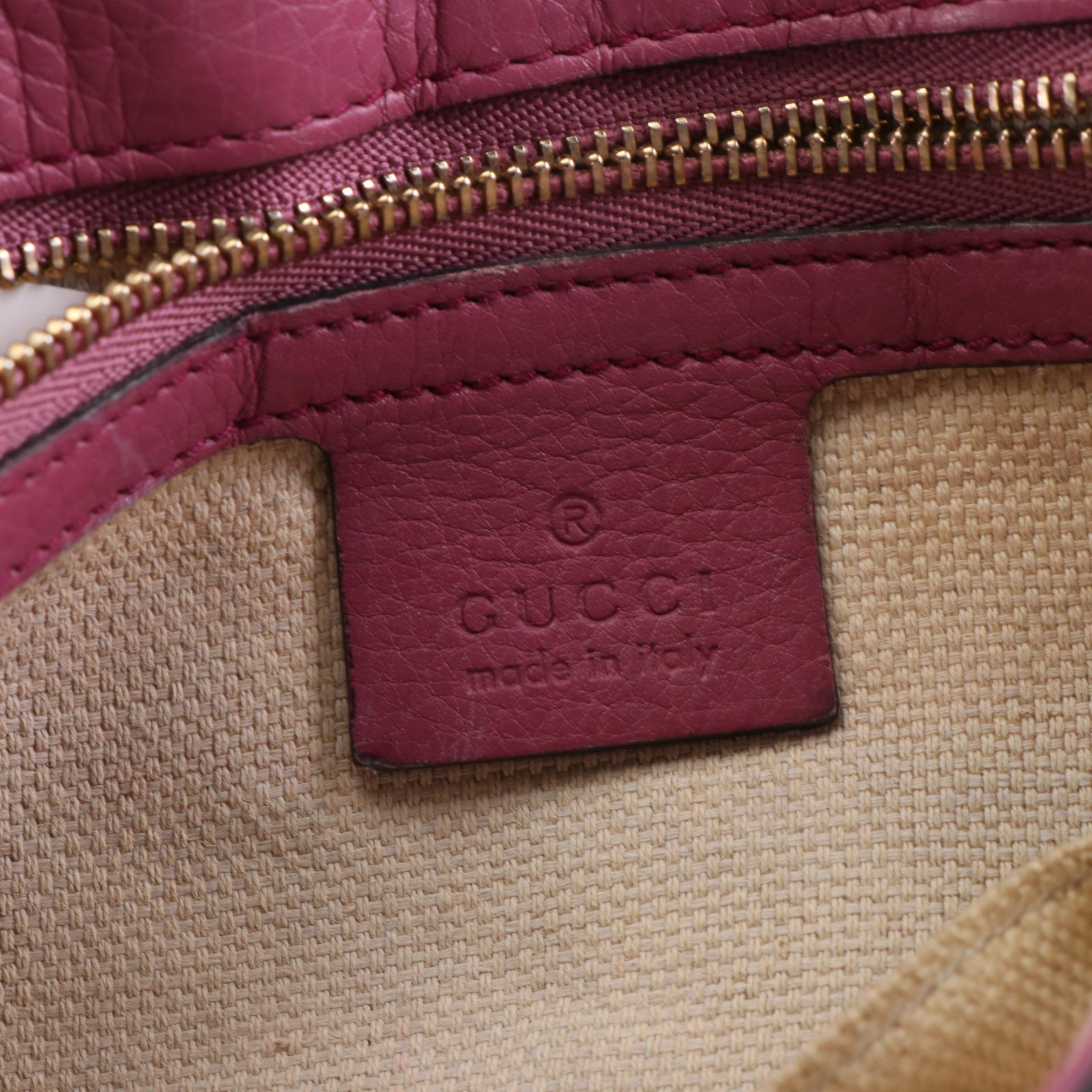 Gucci Medium Soho Flap Crossbody in Grain Leather with Tassel and Chain Strap