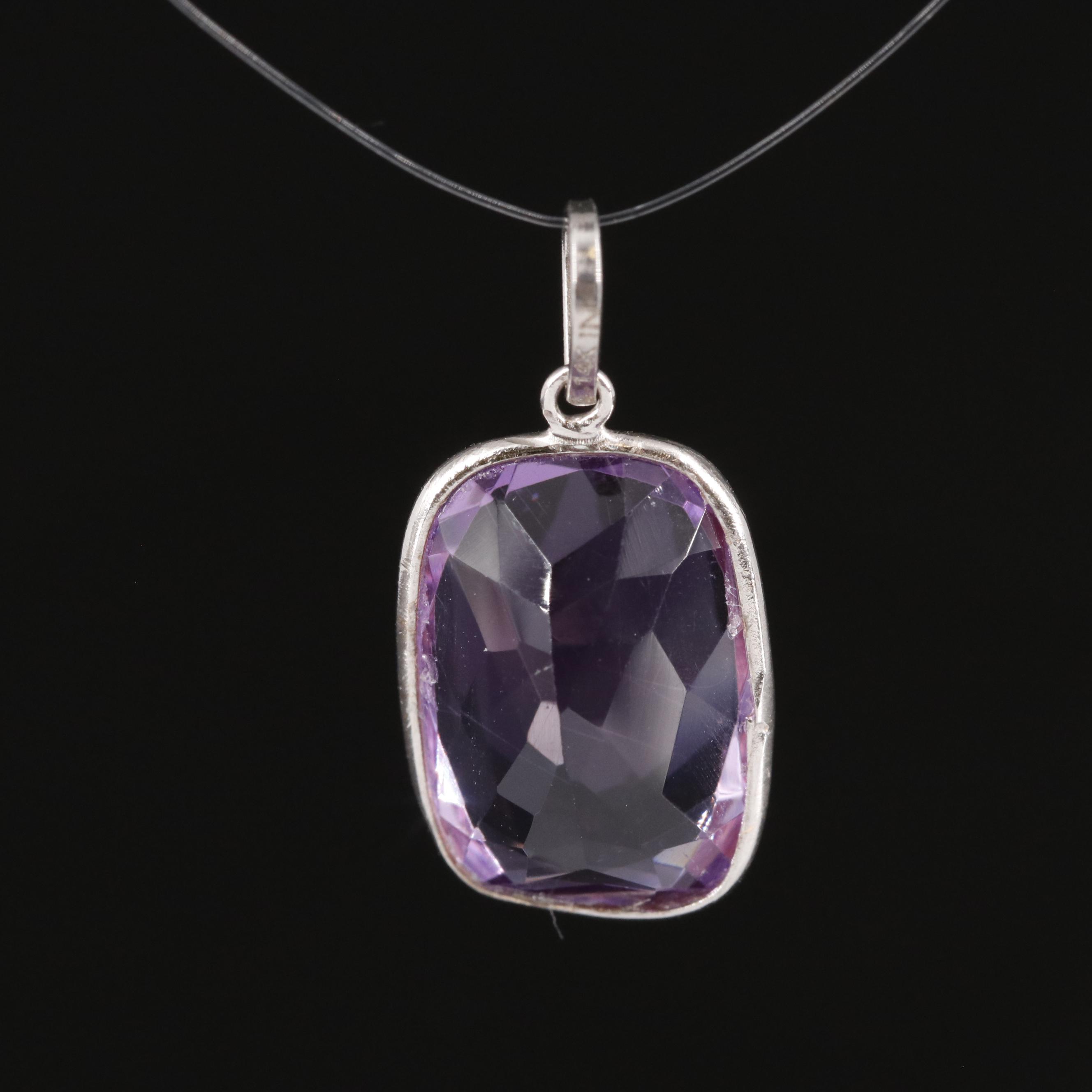 14K Amethyst Pendant