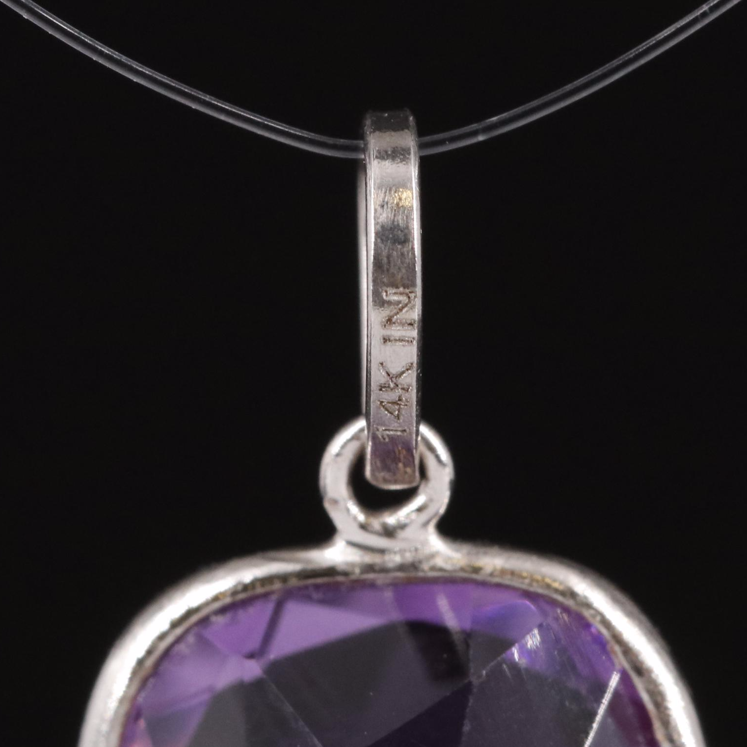 14K Amethyst Pendant