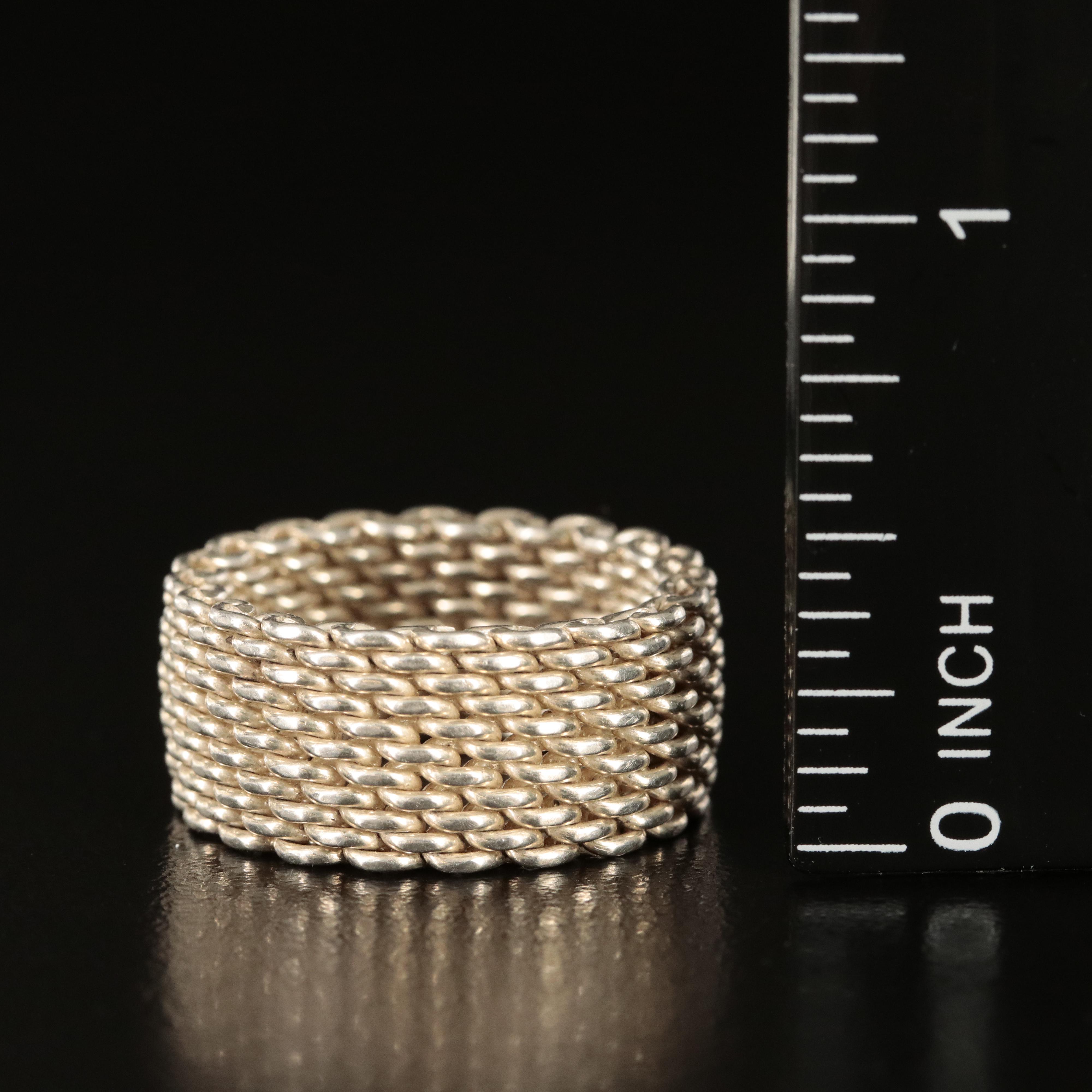 Tiffany & Co. "Somerset" Sterling Mesh Ring