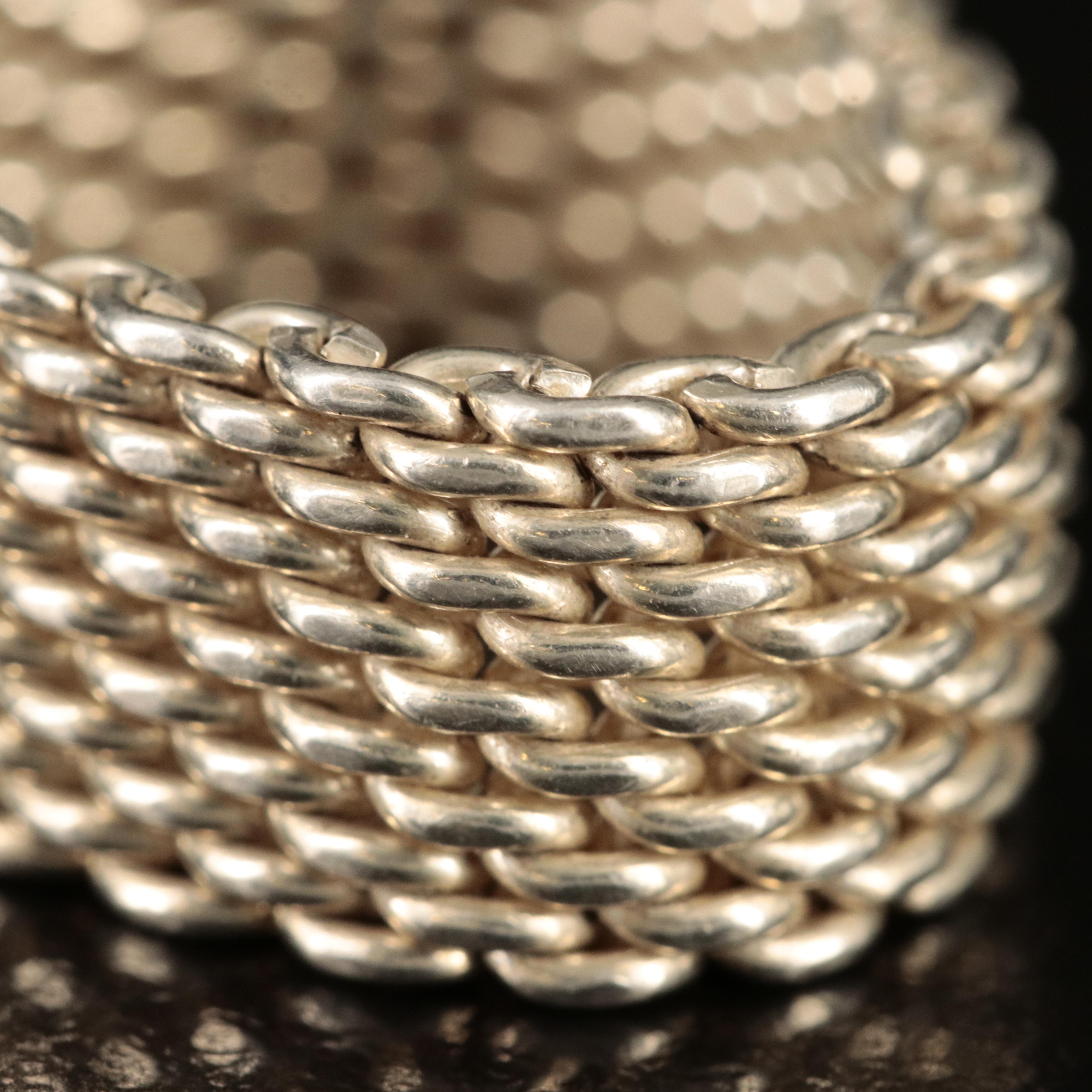 Tiffany & Co. "Somerset" Sterling Mesh Ring