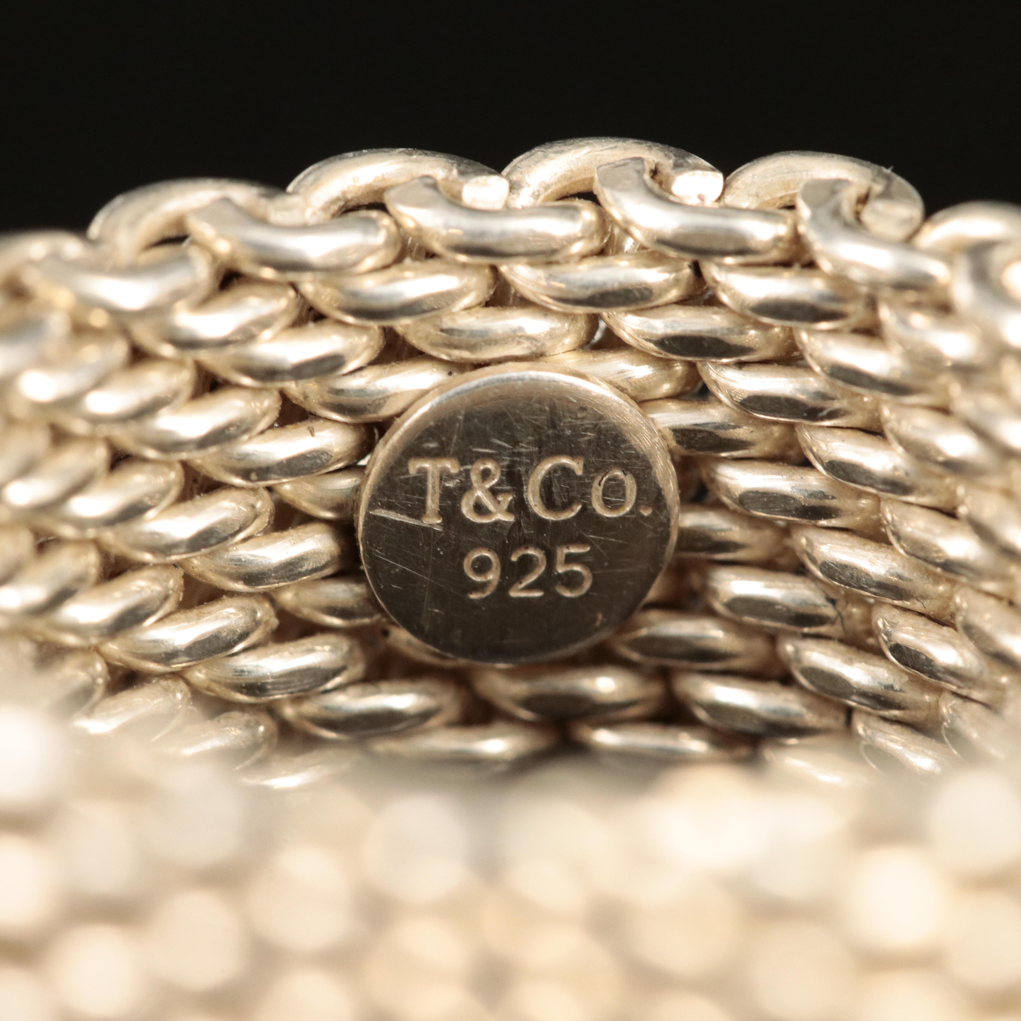 Tiffany & Co. "Somerset" Sterling Mesh Ring