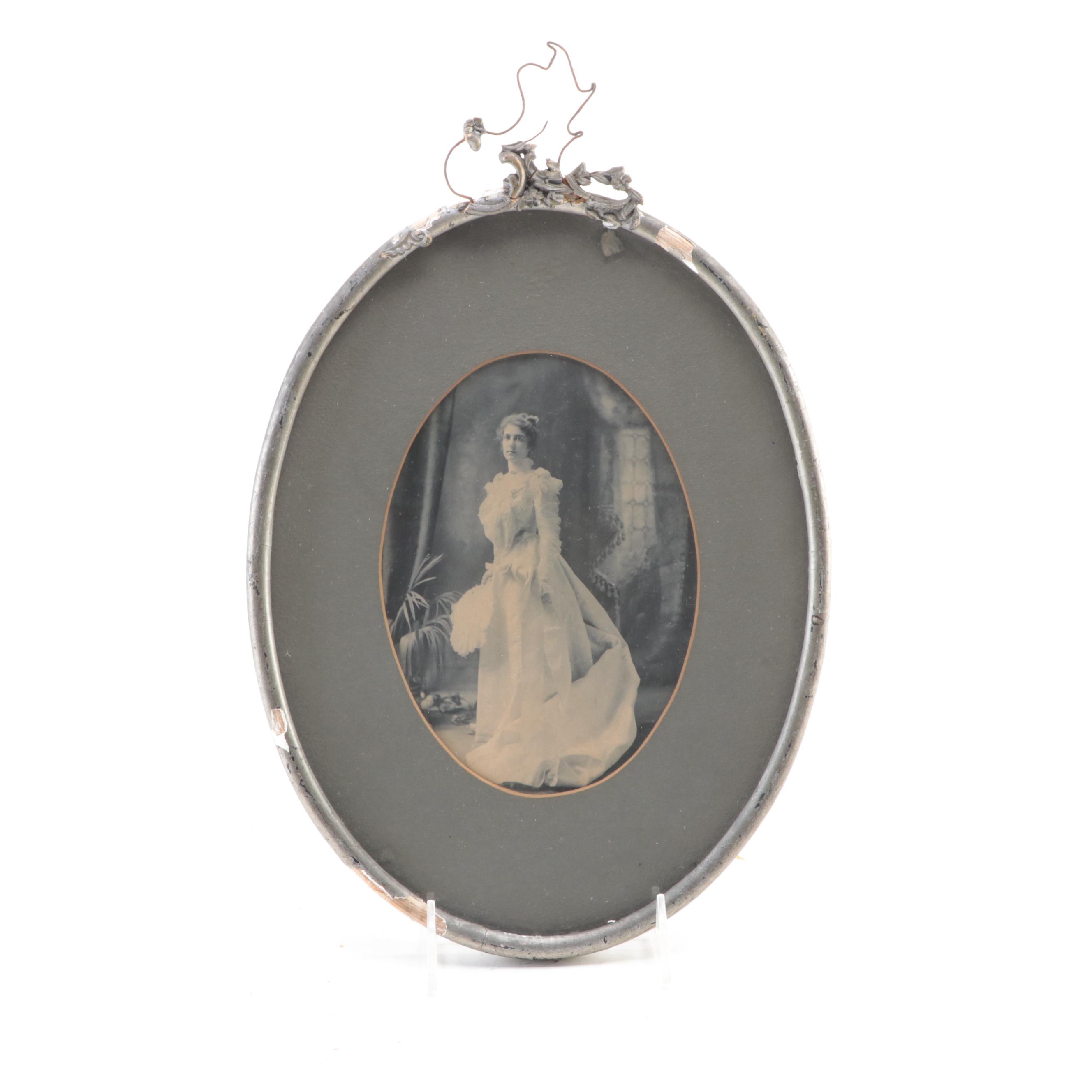 Tintypes, Silver Gelatin and Other Framed Photographs of Women, Men and Children