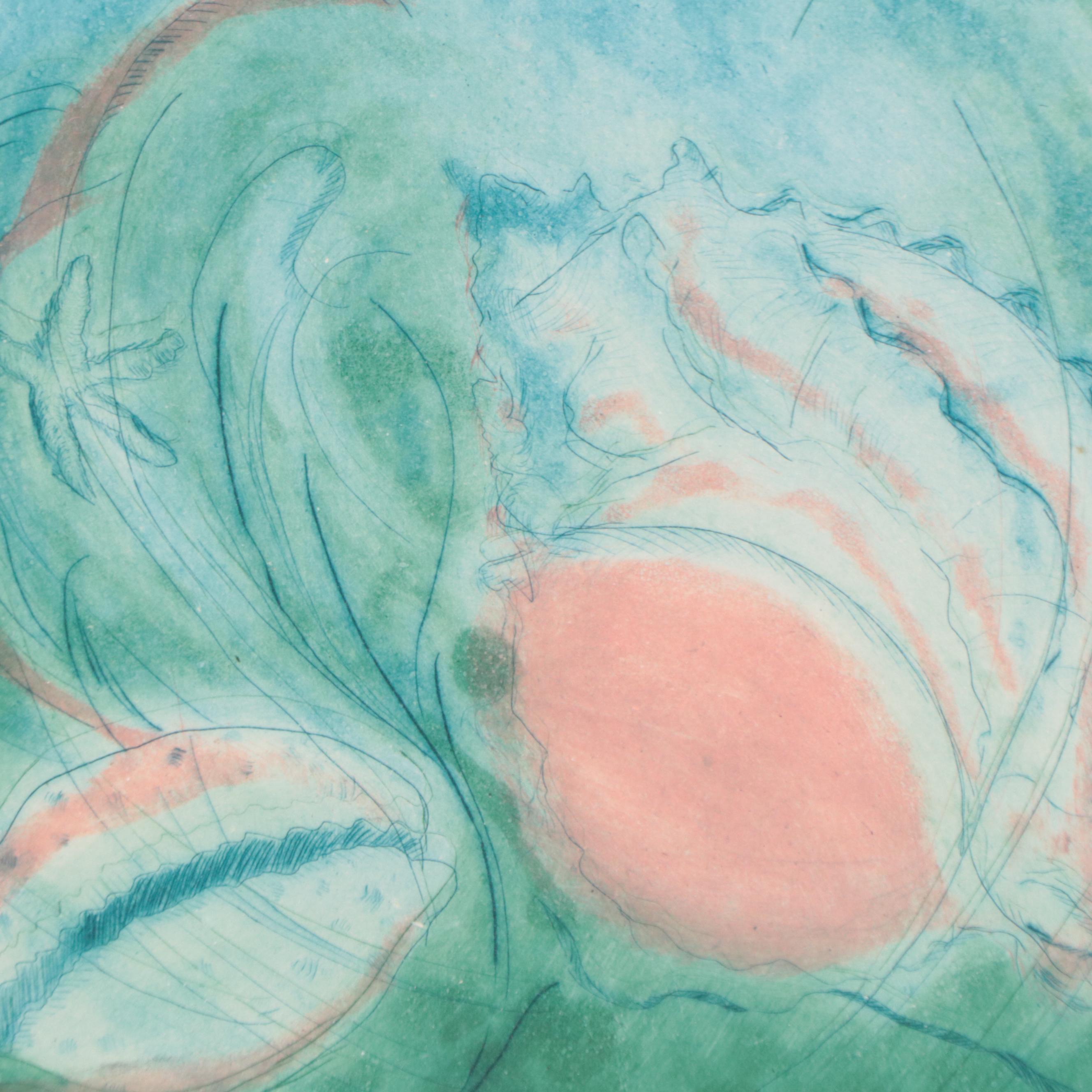 Etching With Aquatint "Gift From the Sea," Late 20th Century