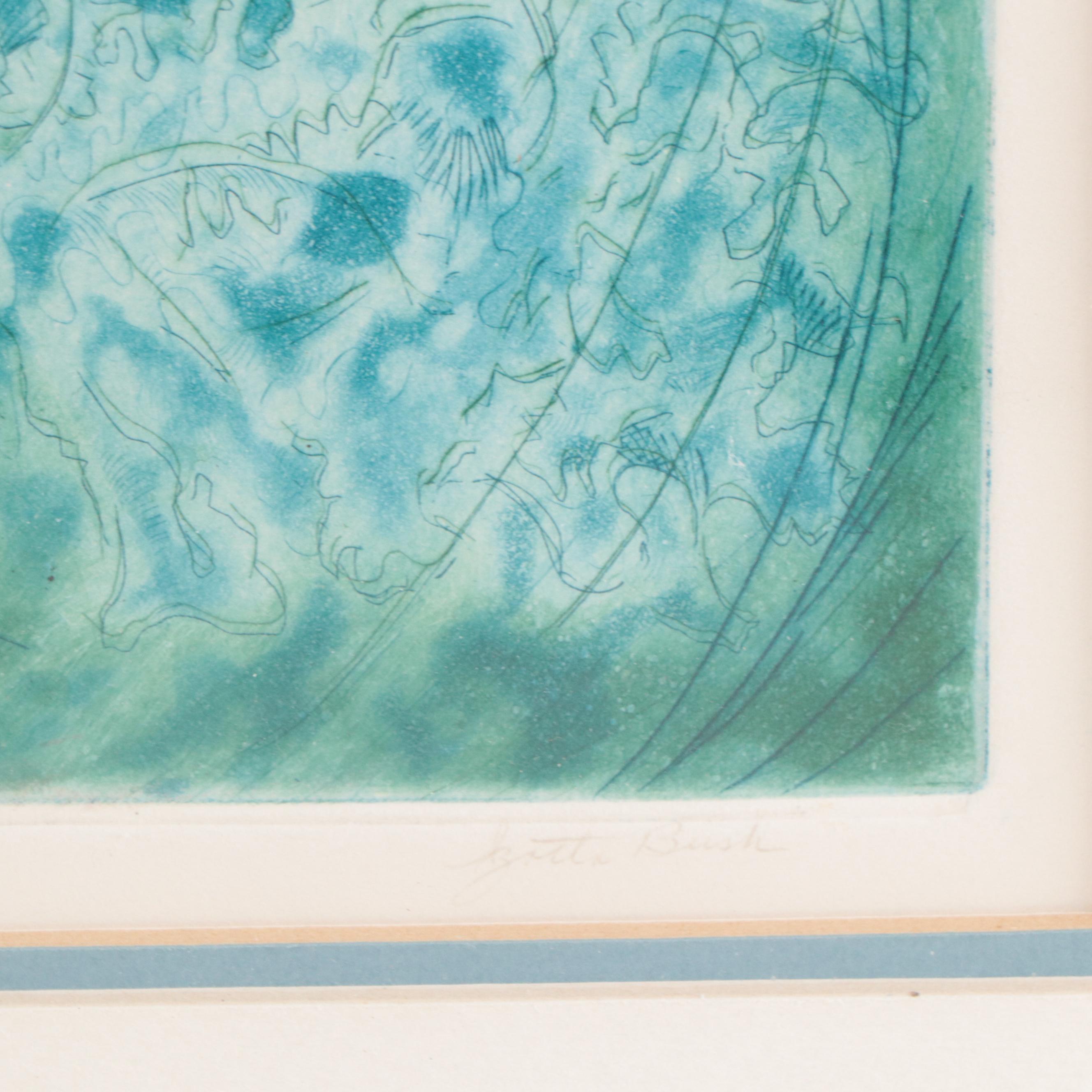 Etching With Aquatint "Gift From the Sea," Late 20th Century