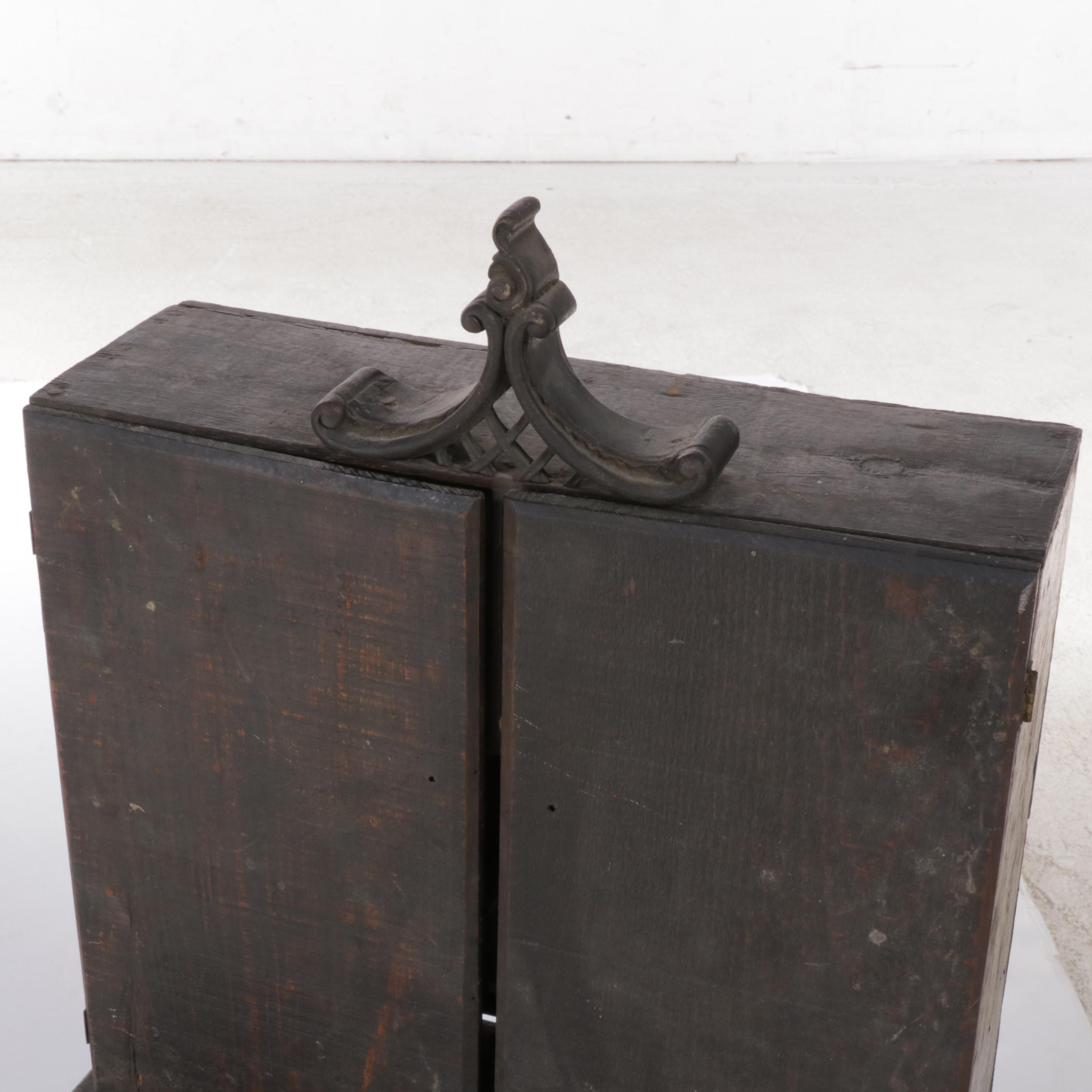 Tramp Art Pine Child's Stepback Cupboard, Early 20th Century