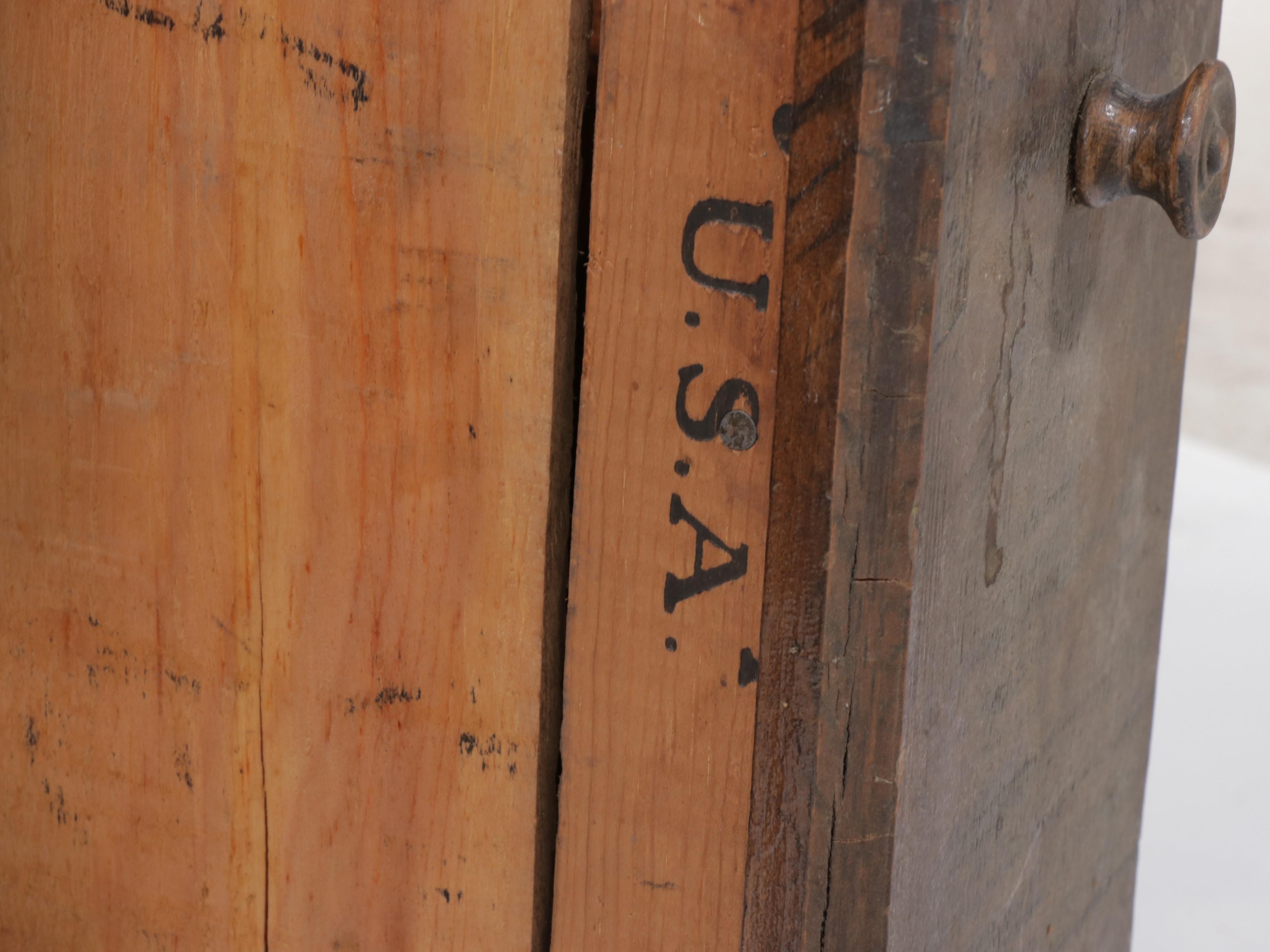 Tramp Art Pine Child's Stepback Cupboard, Early 20th Century