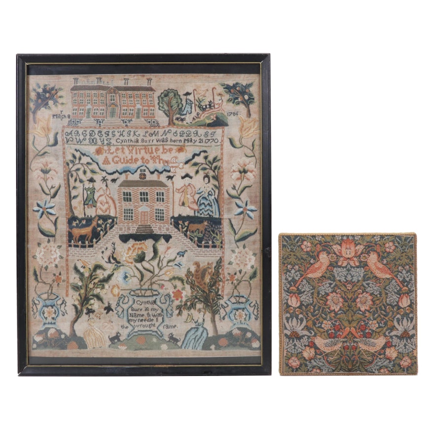 Reproduction Tapestry Panel "The Strawberry Thief" and Offset Lithograph