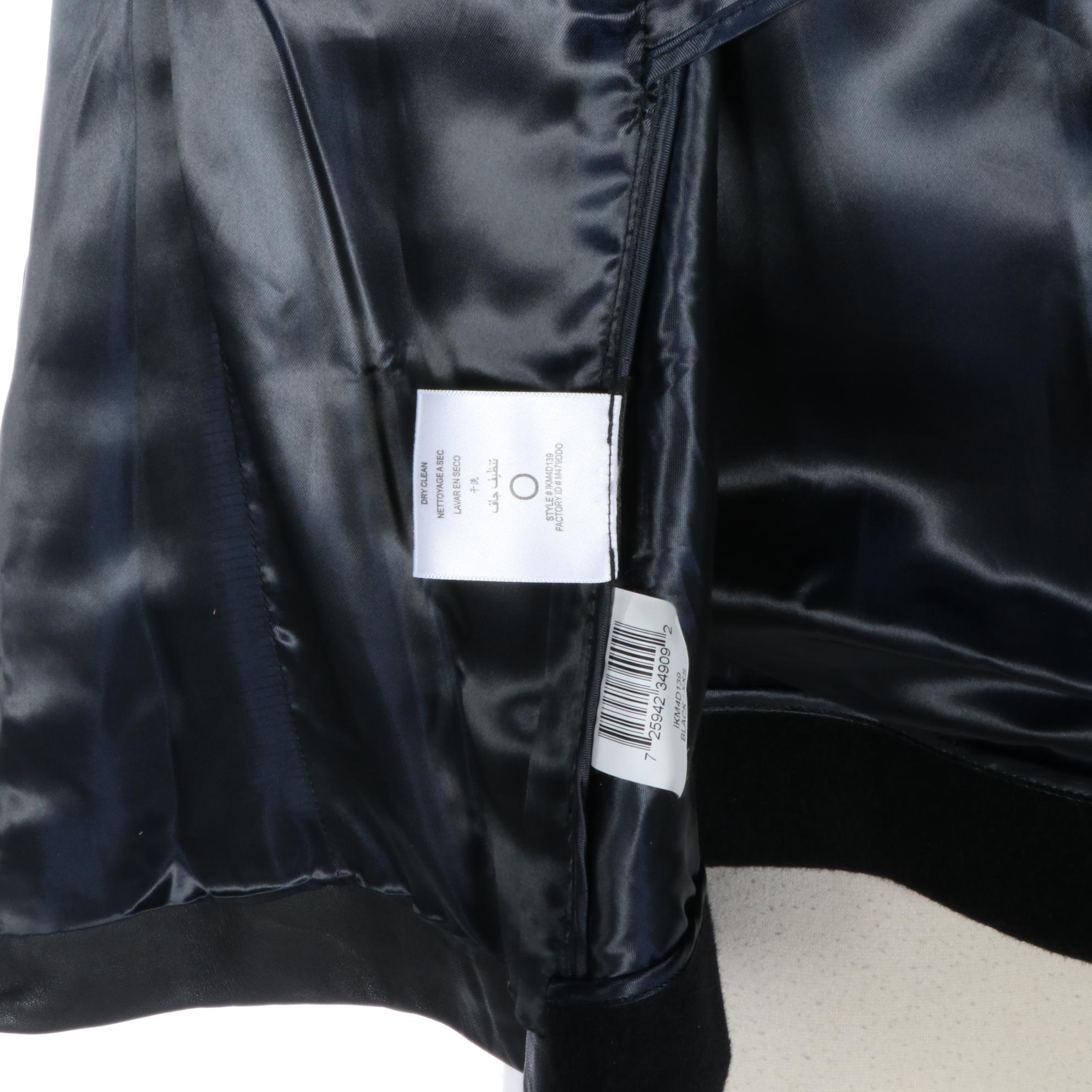 Max Azria Cape Coat in Wool and Leather, New with Tags