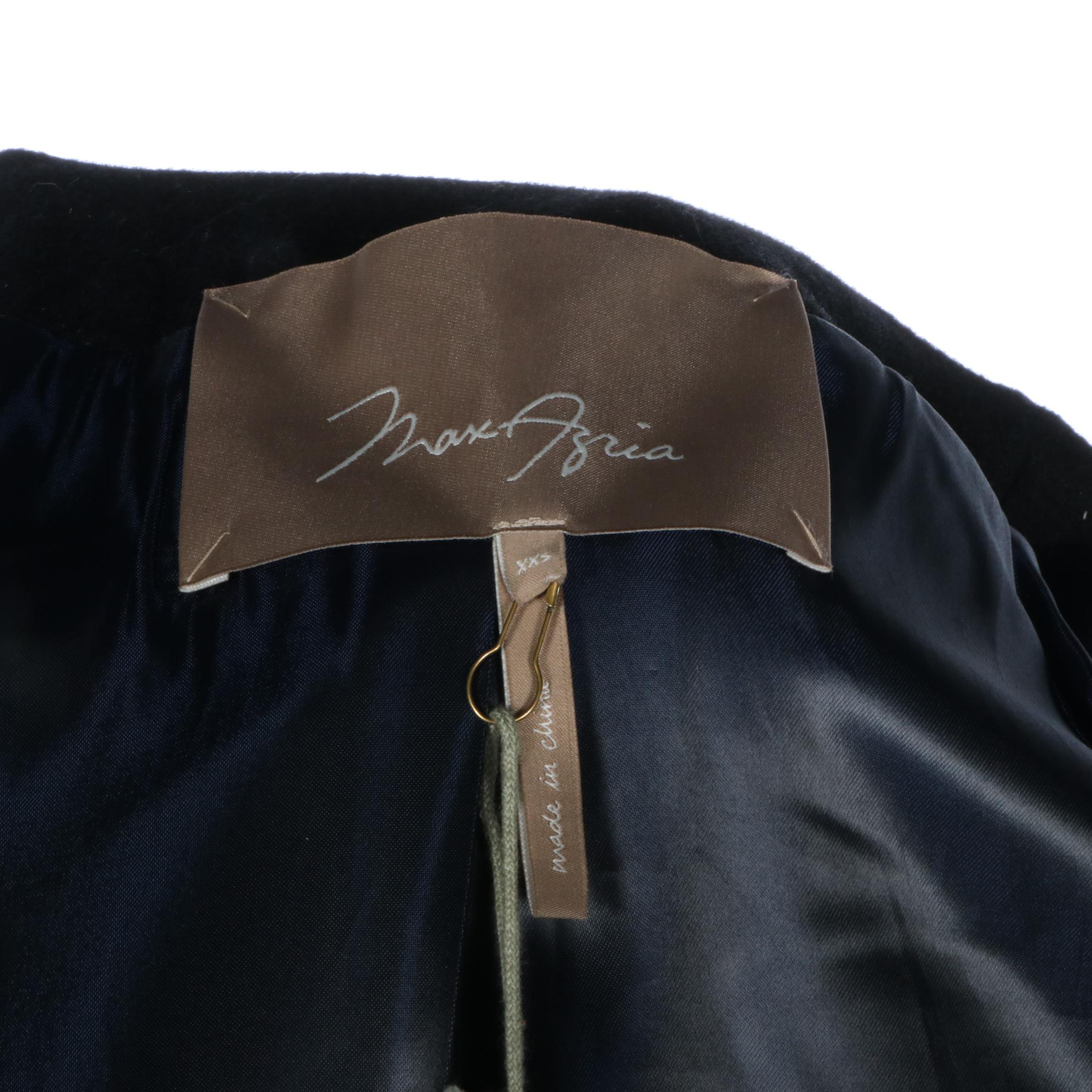 Max Azria Cape Coat in Wool and Leather, New with Tags