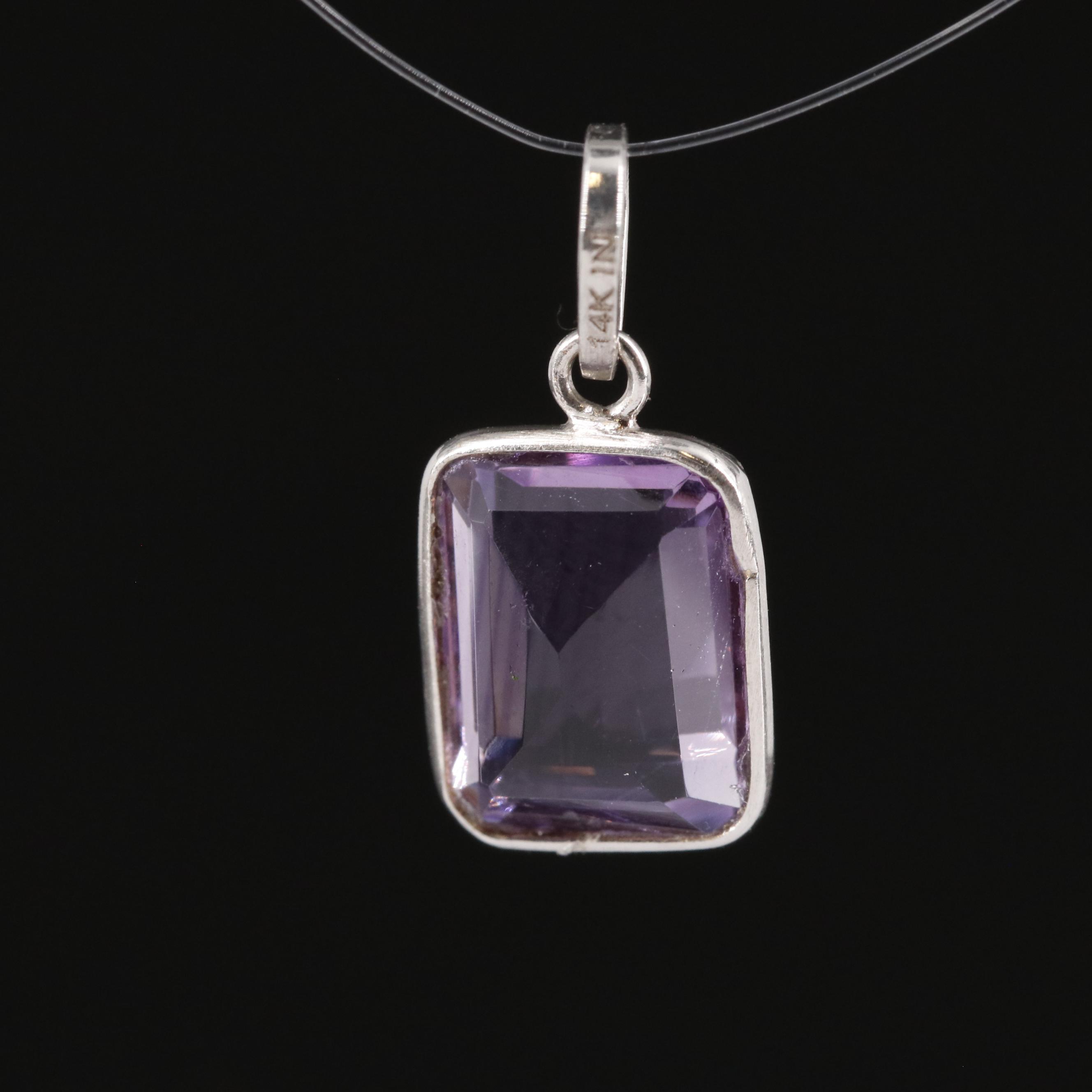 14K Amethyst Pendant