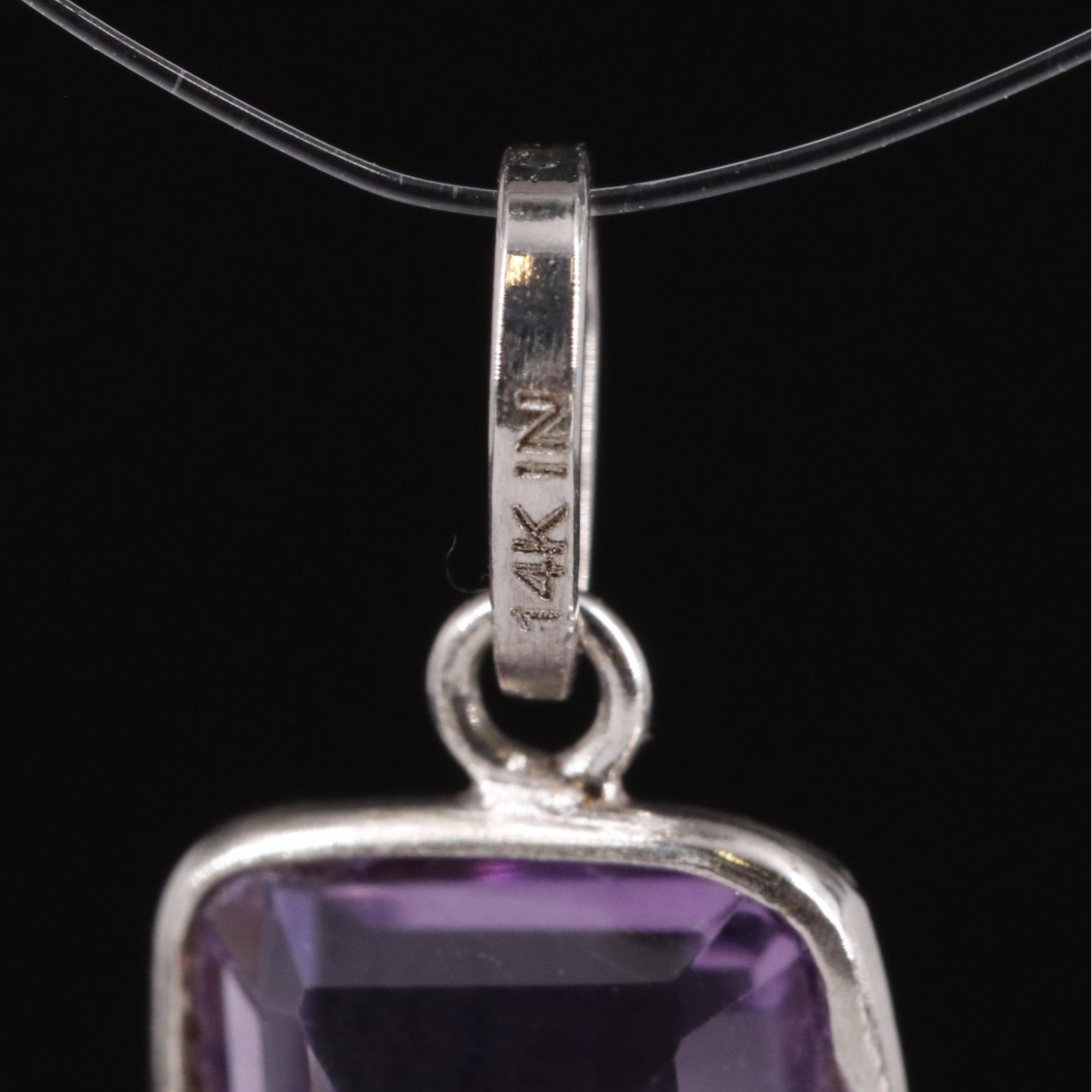 14K Amethyst Pendant
