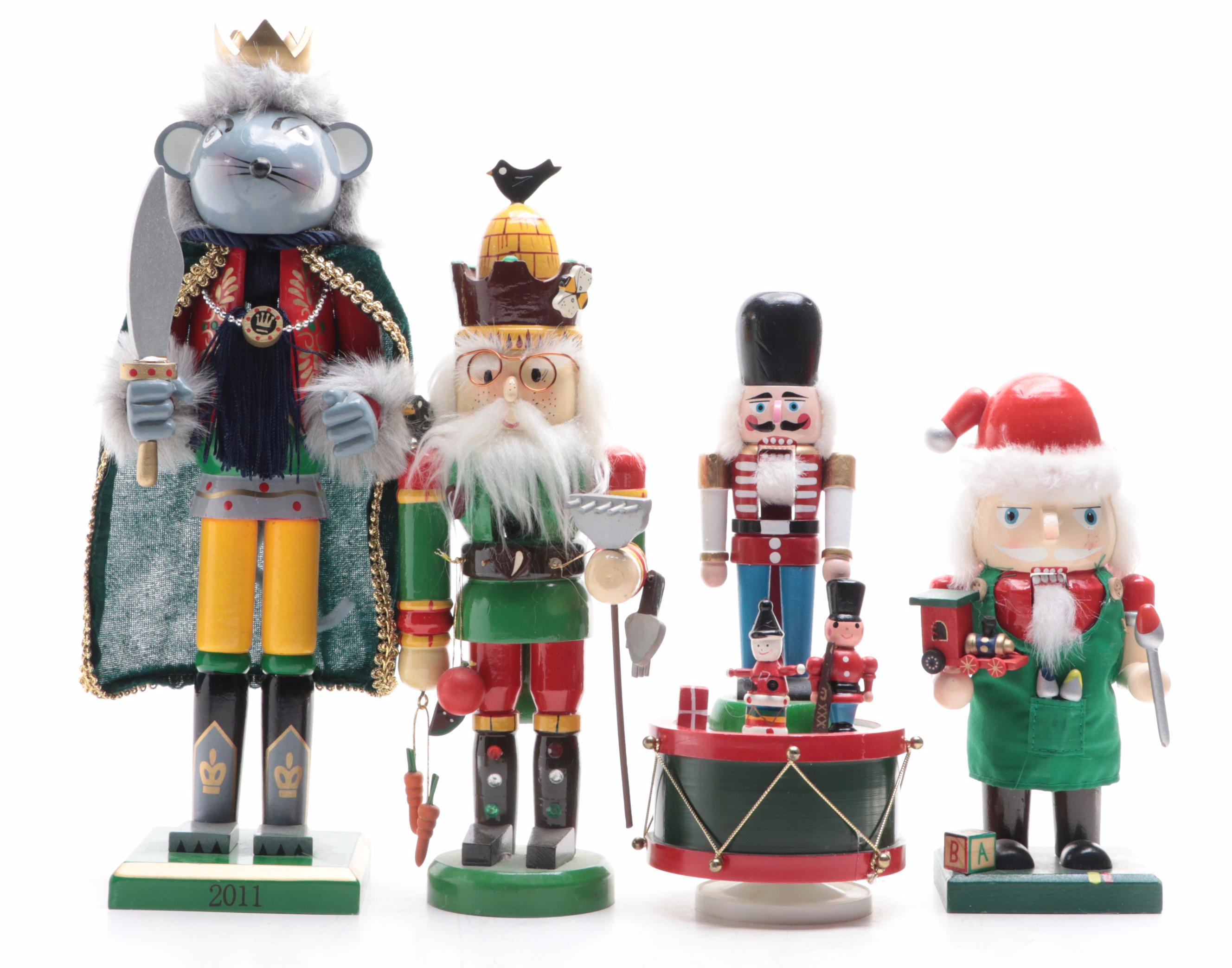 Mouse King, Toymaker, Soldier and Elf Nutcrackers