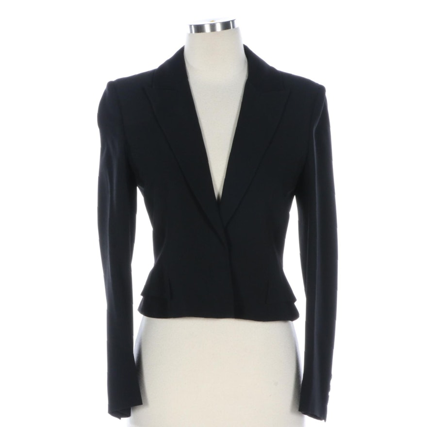 Alexander McQueen Cropped Notch Lapel Jacket, New with Tag