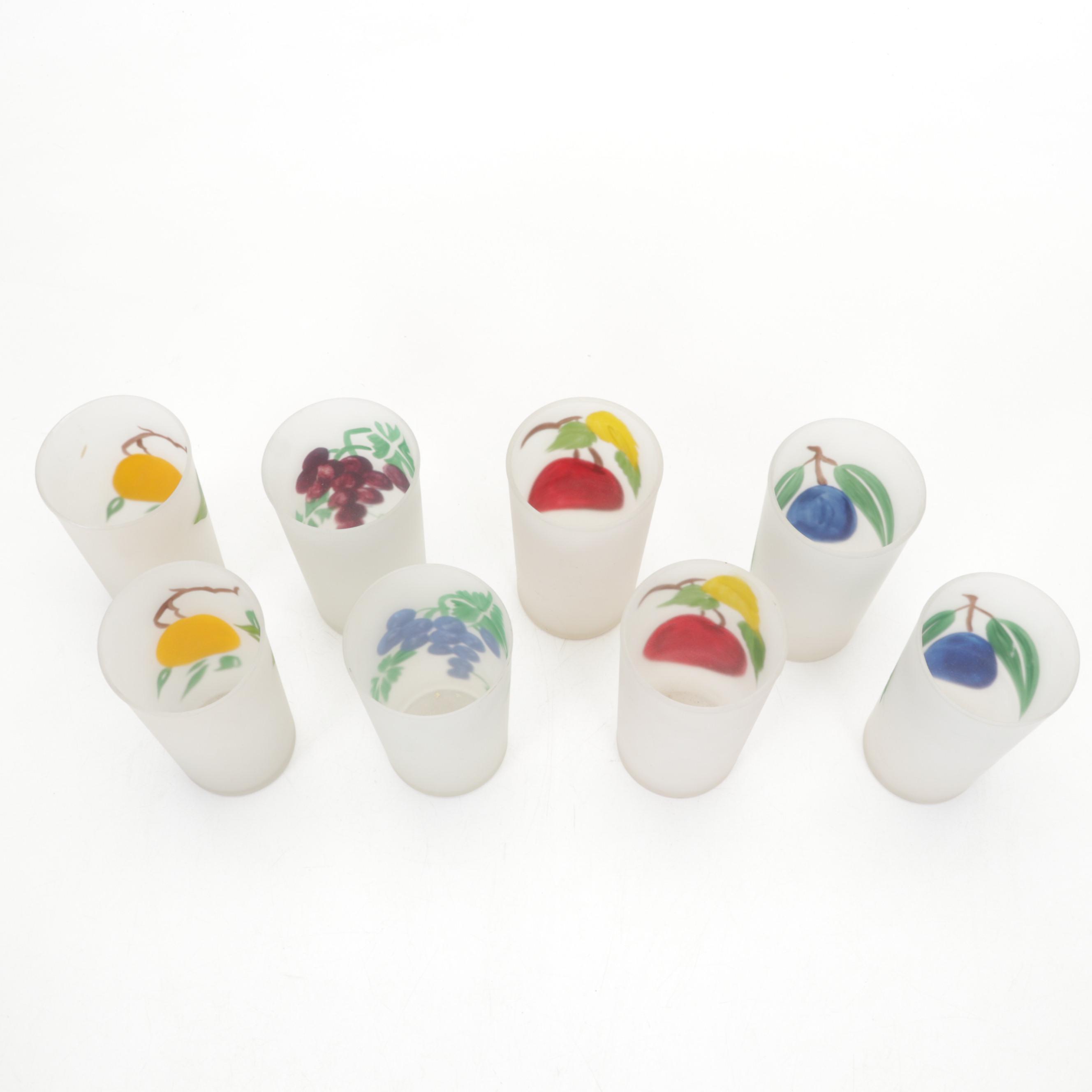 Metal & Porcelain White Rose Chandelier, Tumblers, Depression Glass Tray, & More