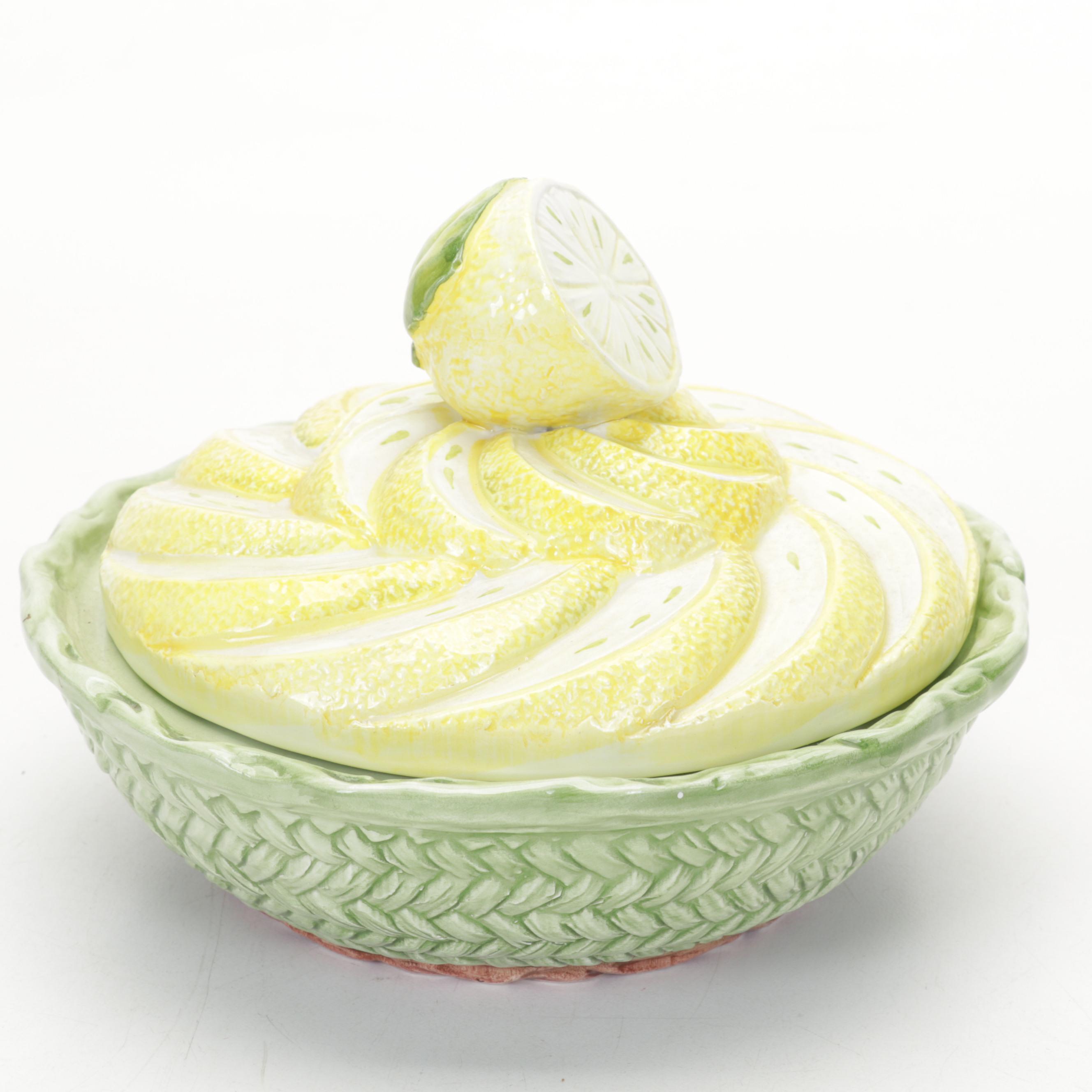 Metal & Porcelain White Rose Chandelier, Tumblers, Depression Glass Tray, & More