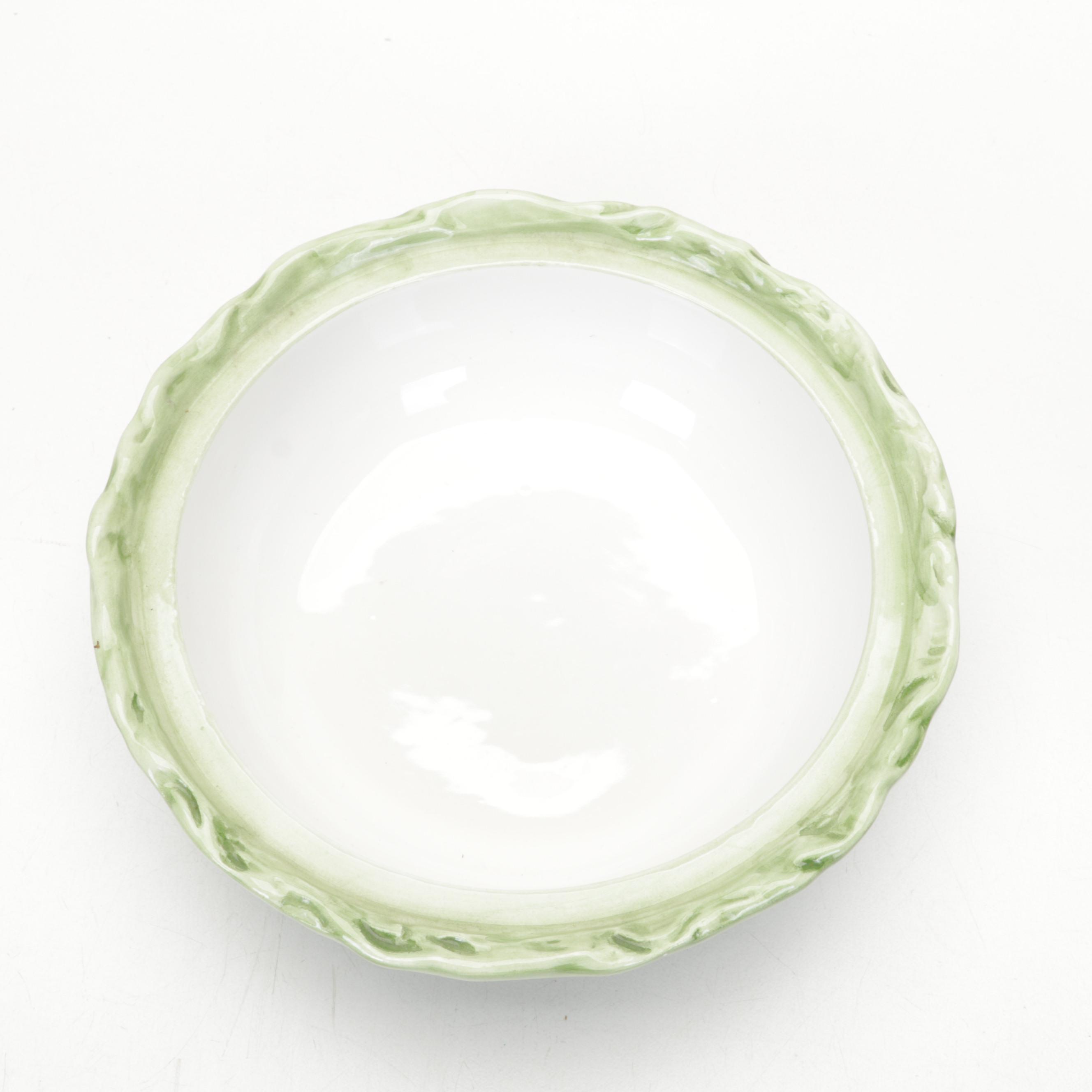 Metal & Porcelain White Rose Chandelier, Tumblers, Depression Glass Tray, & More