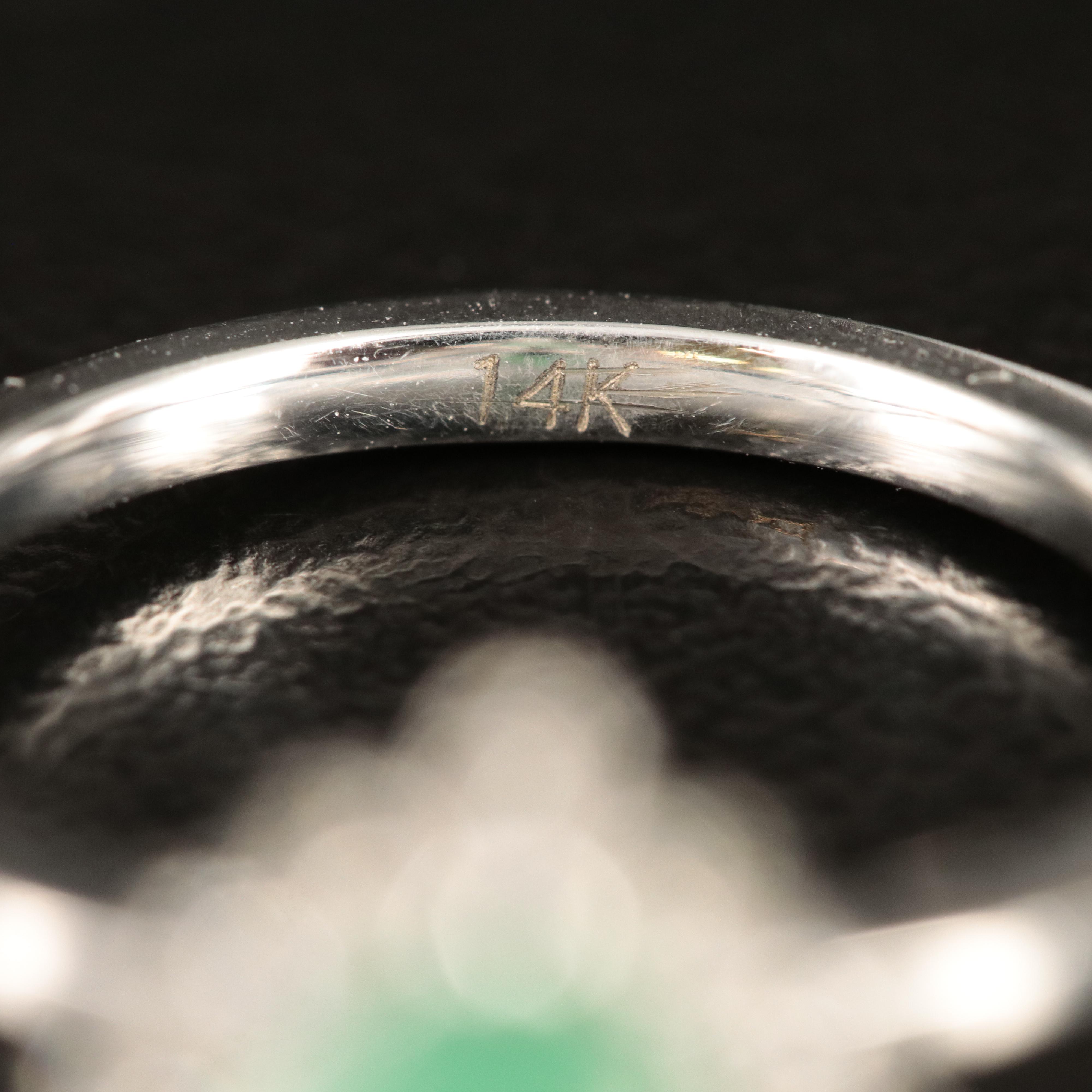 14K 2.45 CT Emerald and Diamond Ring