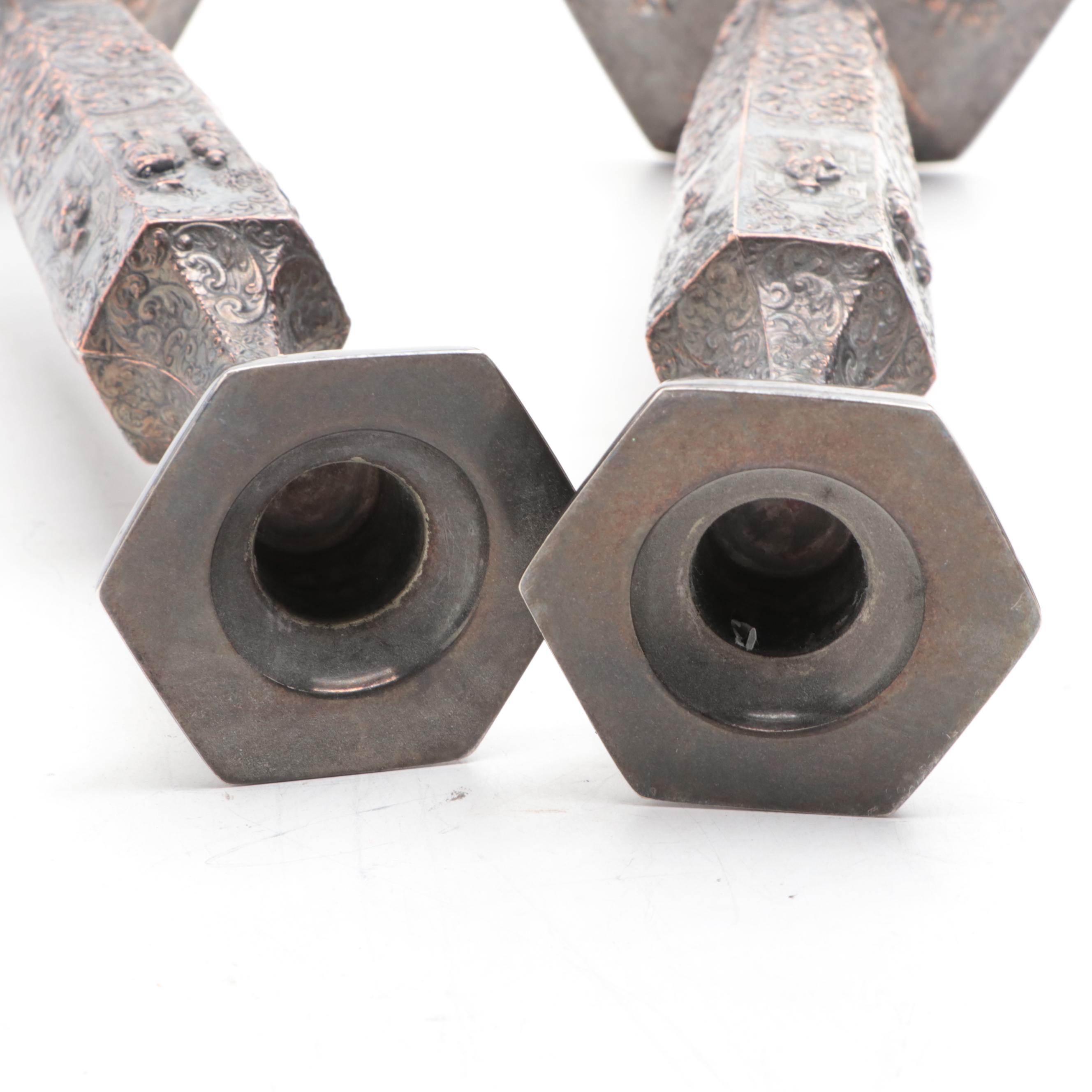 Barbour Silver Co. Dutch Baroque Style Candlesticks and Other Tableware