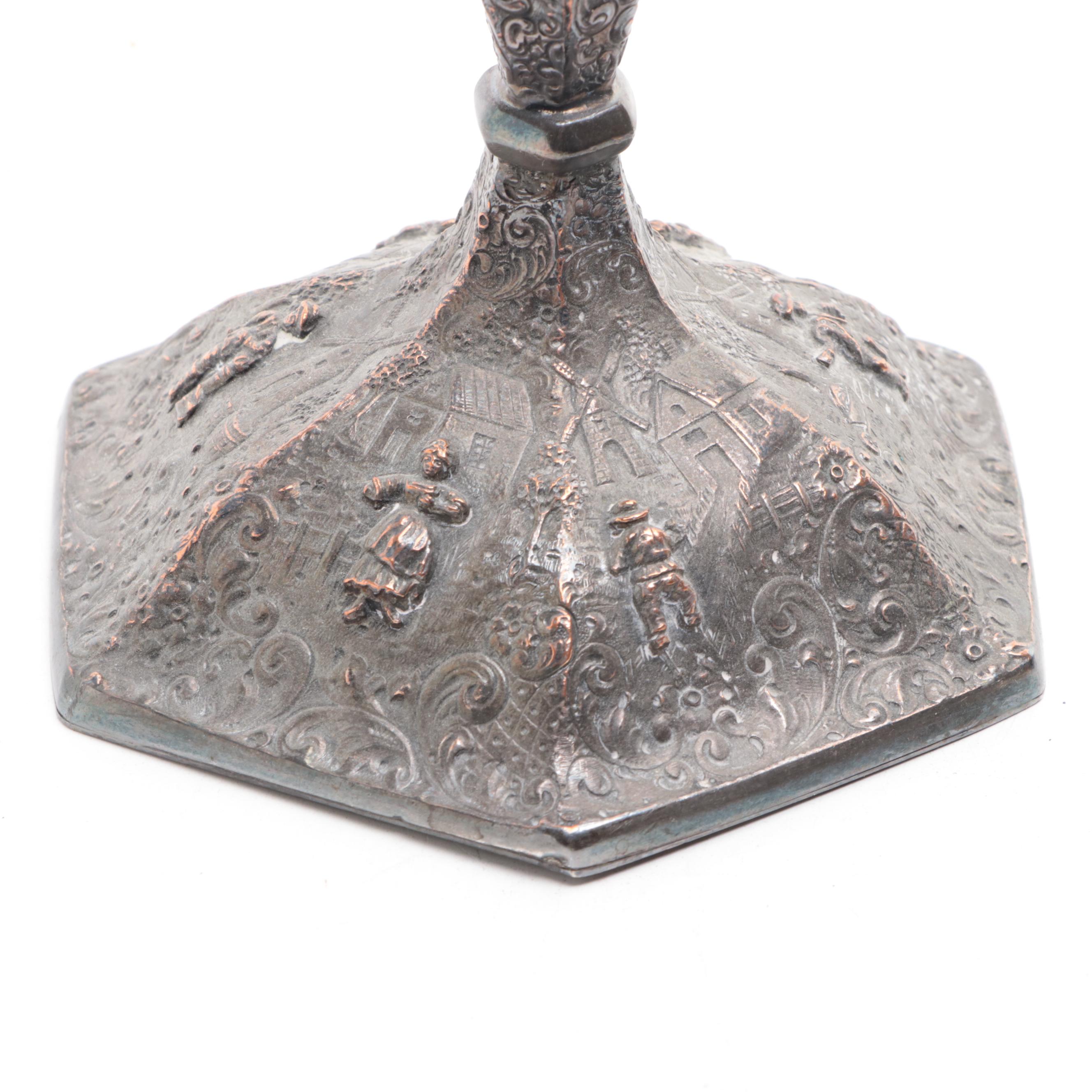 Barbour Silver Co. Dutch Baroque Style Candlesticks and Other Tableware