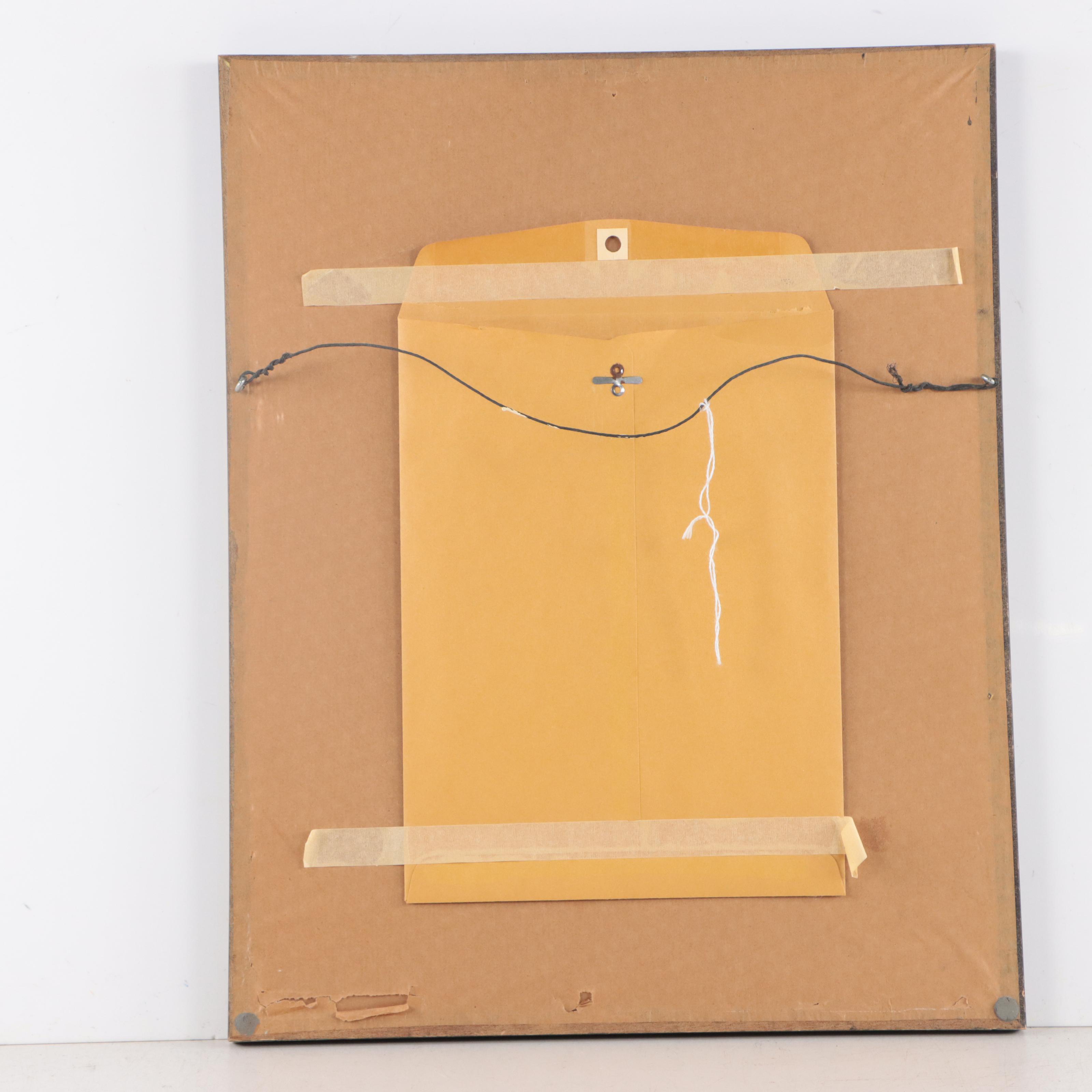 Pastel Figure Drawing of Standing Nude