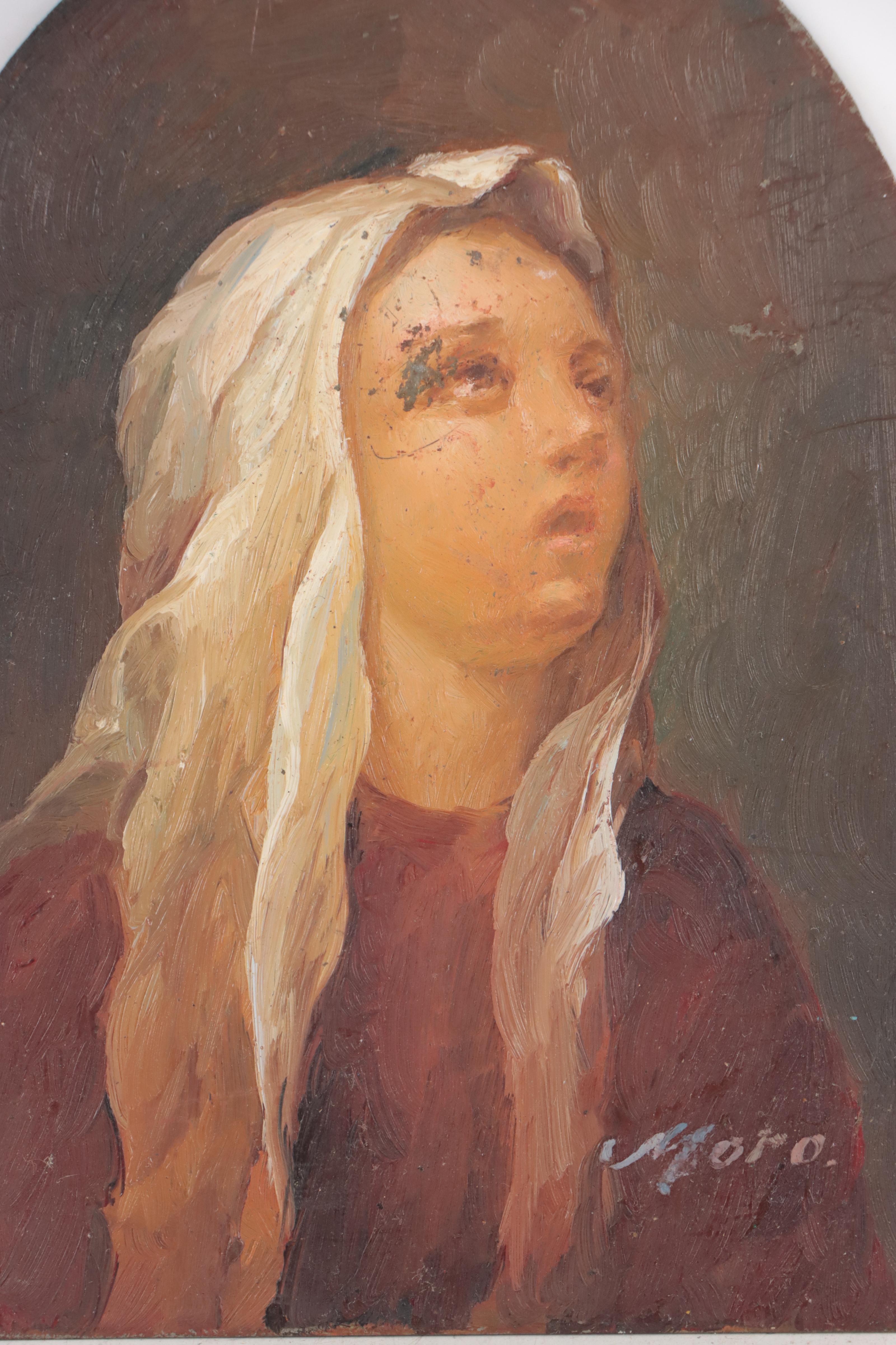 Portrait Oil Painting of The Virgin Mary