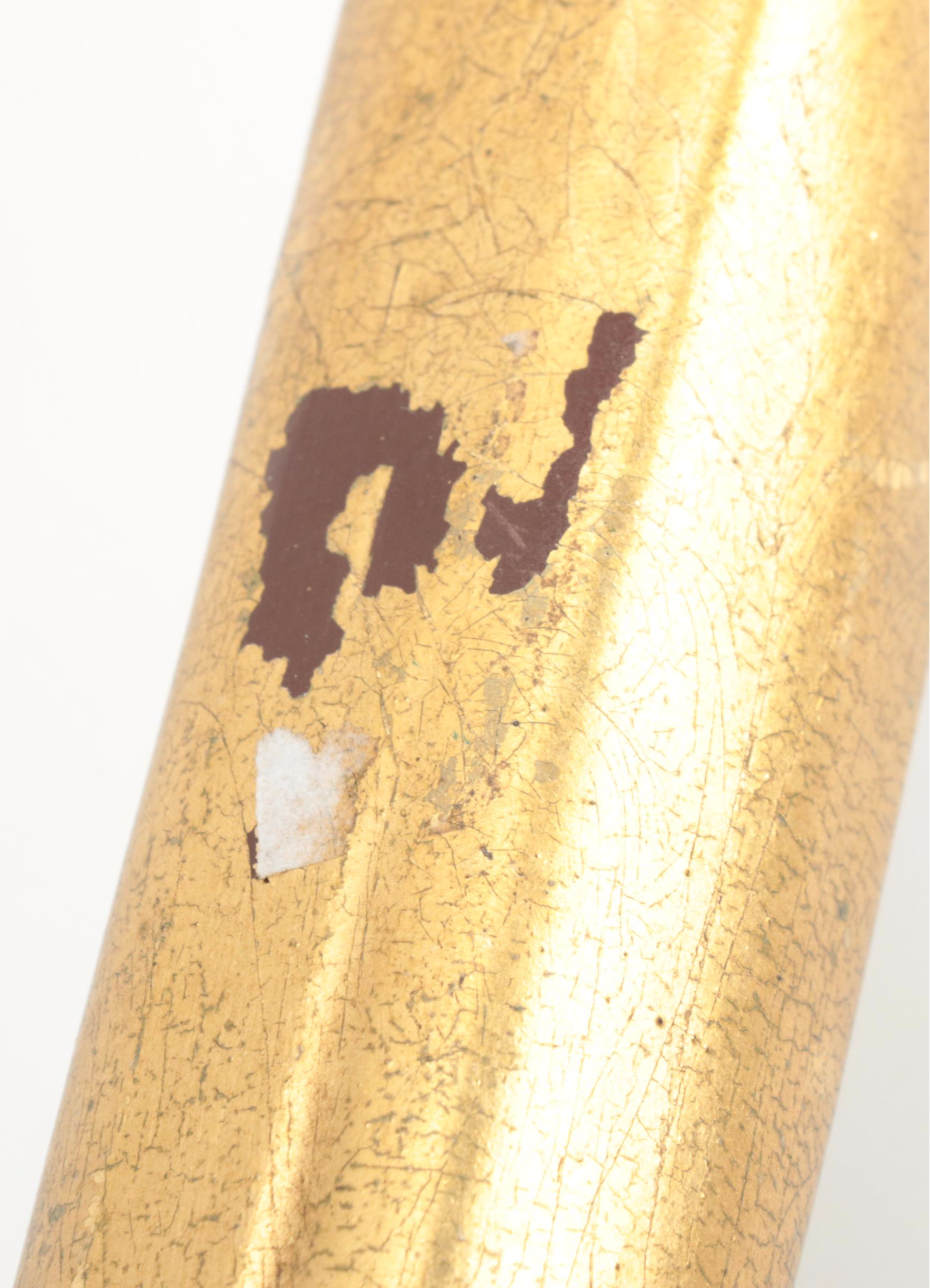 Brass Candle Holder with Gilt Cast Resin Cherub Scepter