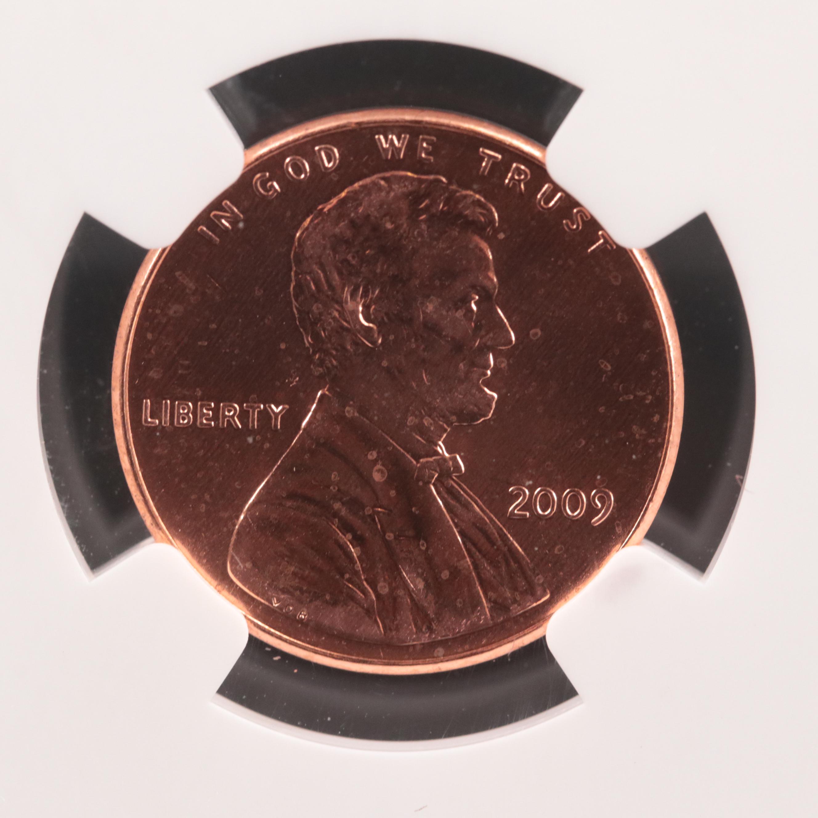 NGC Graded MS66 RD 2009 First Day Ceremony "Formative Years" Lincoln Cent