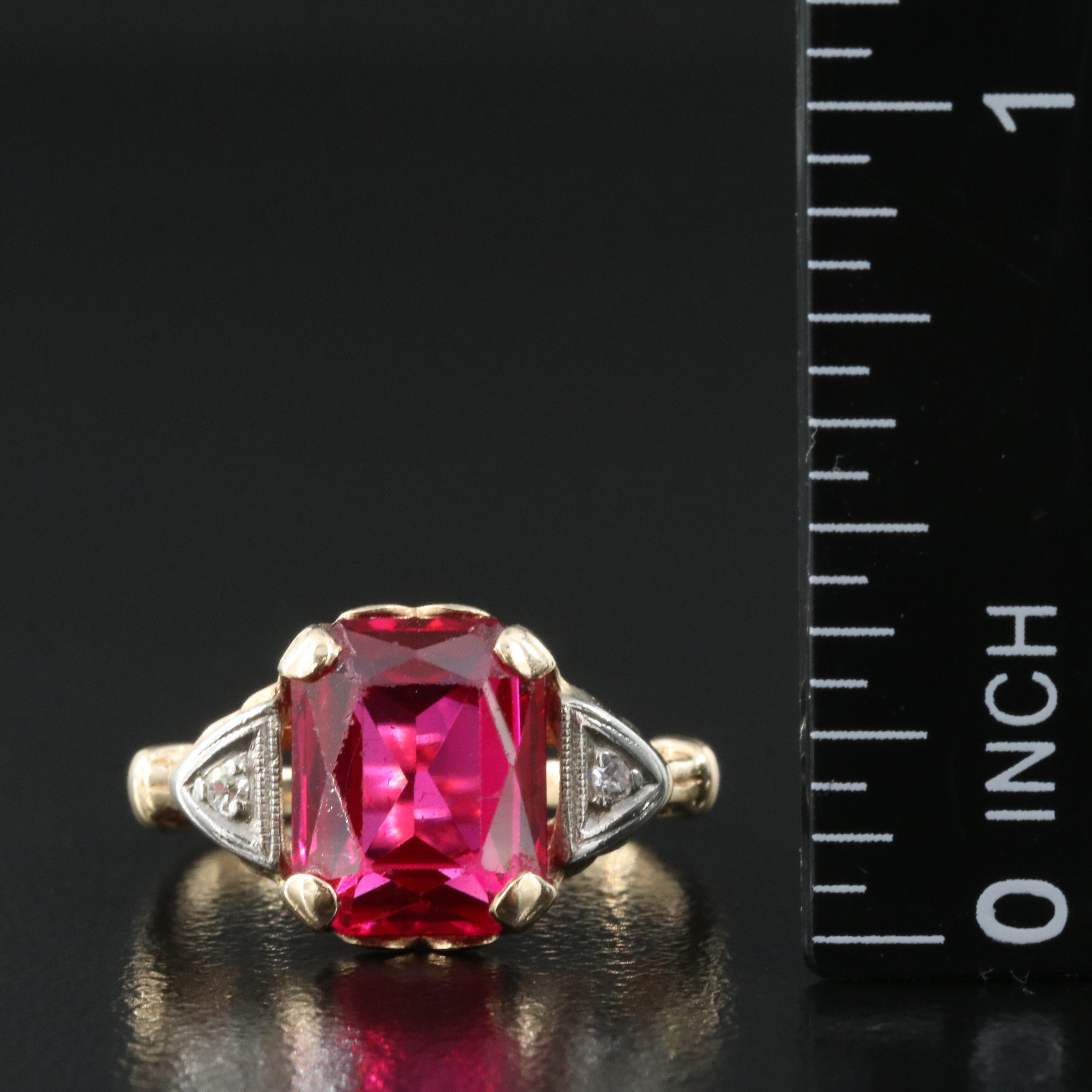14K Ruby and Diamond Ring