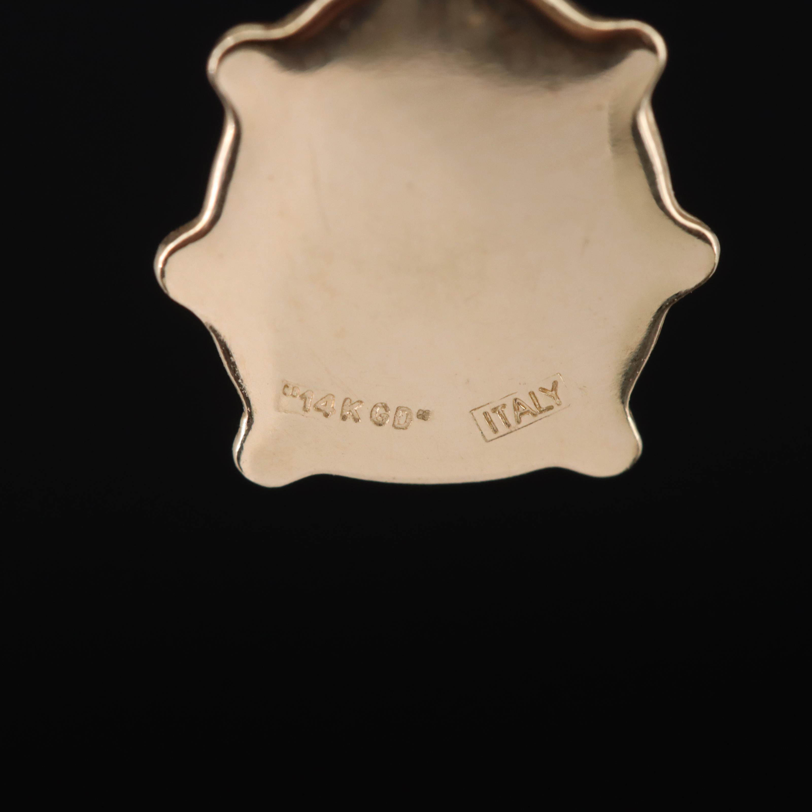 14K Enamel Lady Bug Pendant