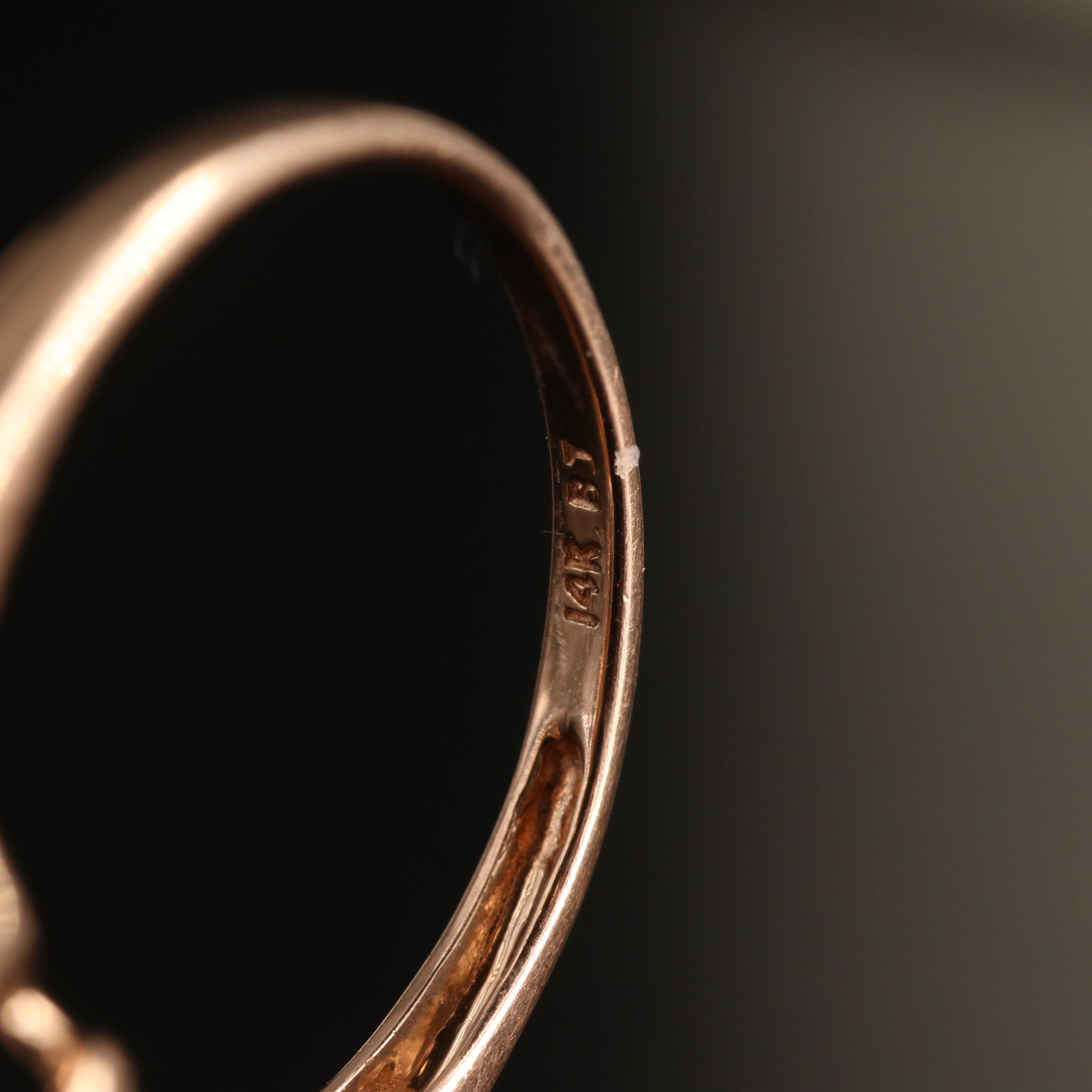 14K Rose Gold Sky Blue Topaz and Diamond Ring with Heart Shoulders